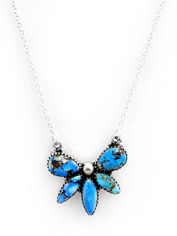 Southwest Made Golden Hill’s Turquoise & Sterling Silver Necklace