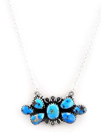 Southwest Made Golden Hill’s Turquoise & Sterling Silver Necklace