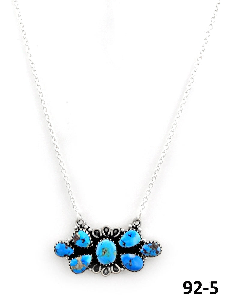 Southwest Made Golden Hill’s Turquoise & Sterling Silver Necklace