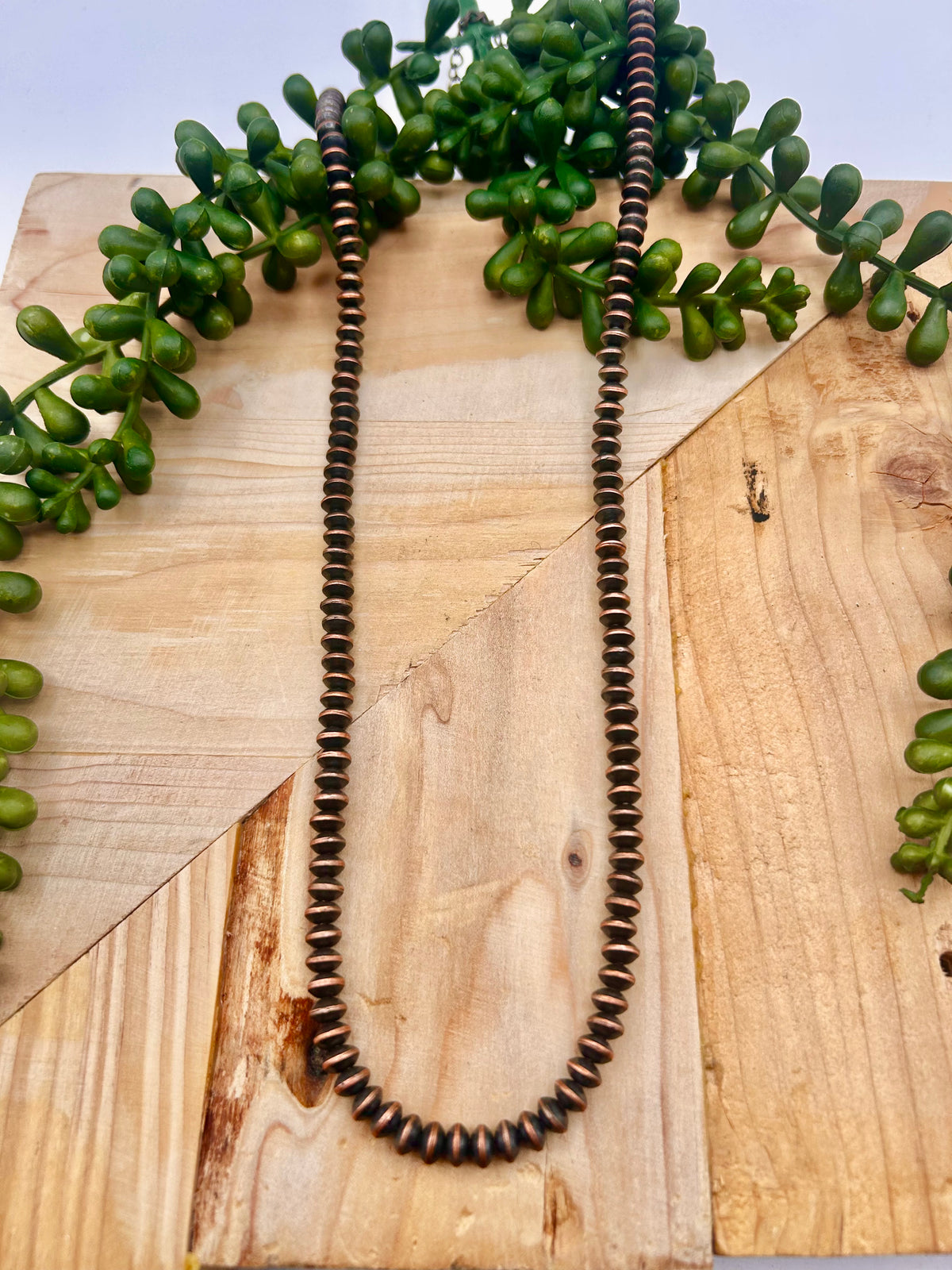 Navajo Made Strung Copper Disc Pearls
