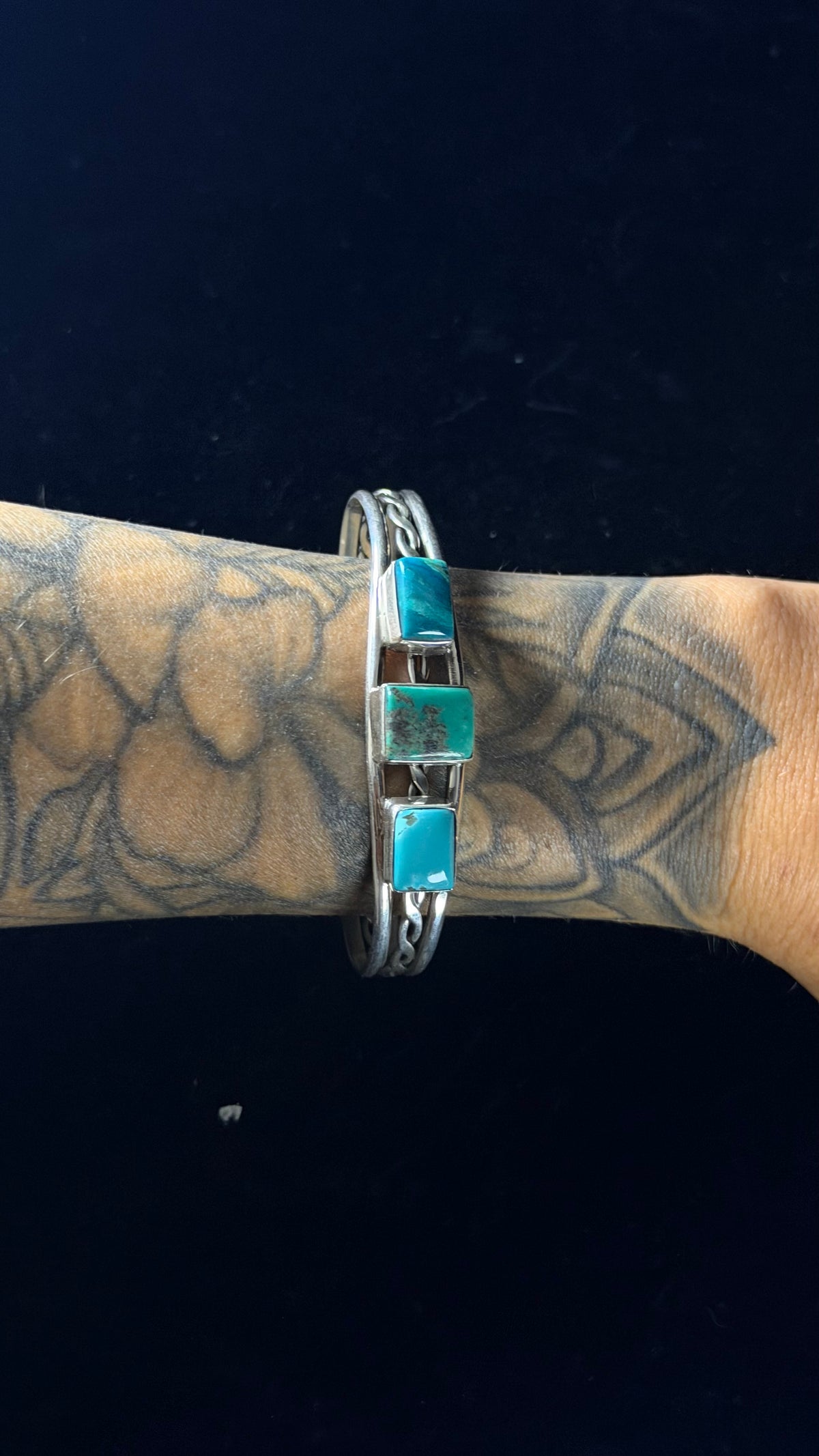 Duane Smith Boulder Turquoise & Sterling Silver Cuff Bracelet