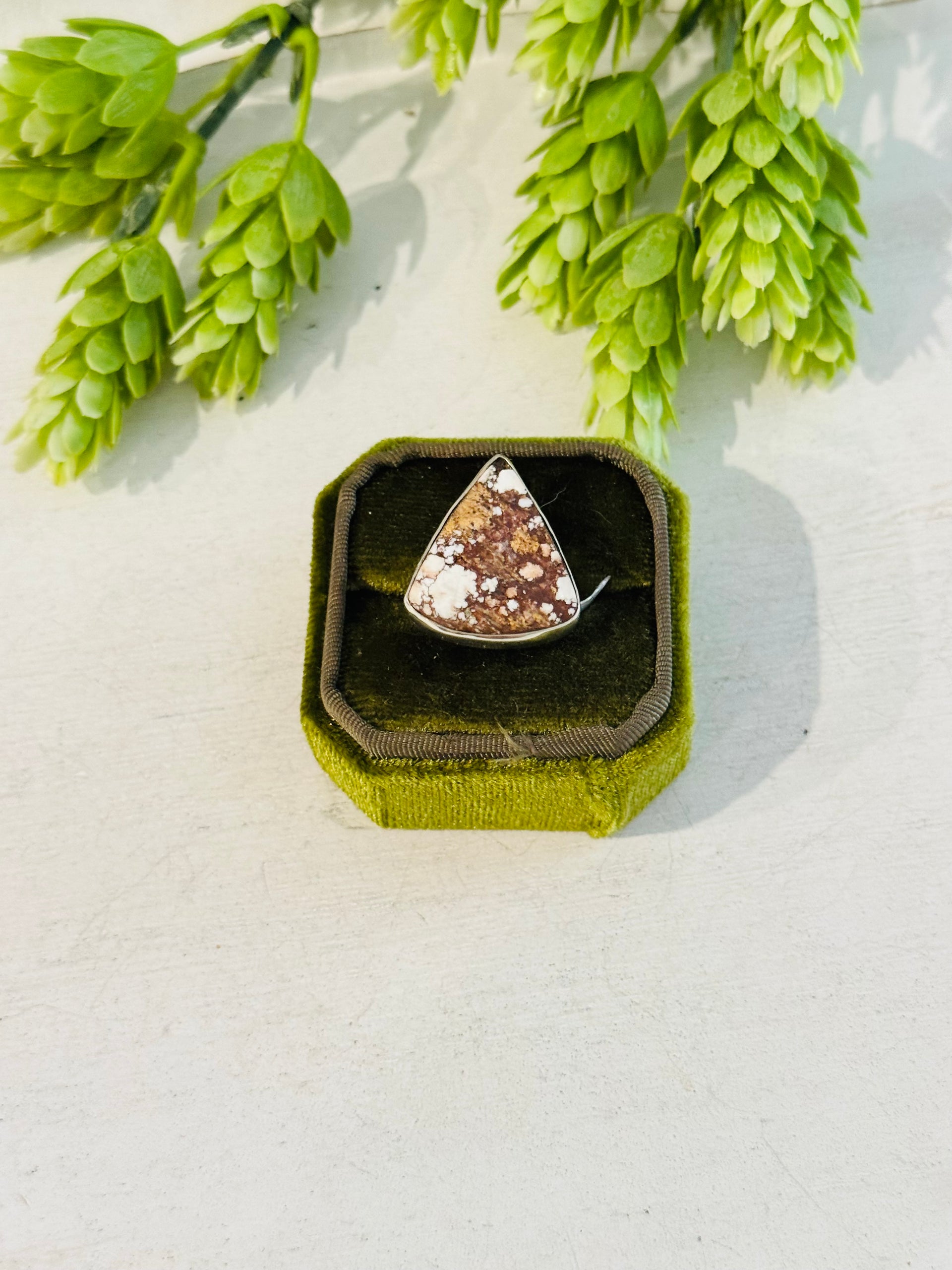 Southwest Made Wild Horse & Sterling Sliver Ring Size 7.75