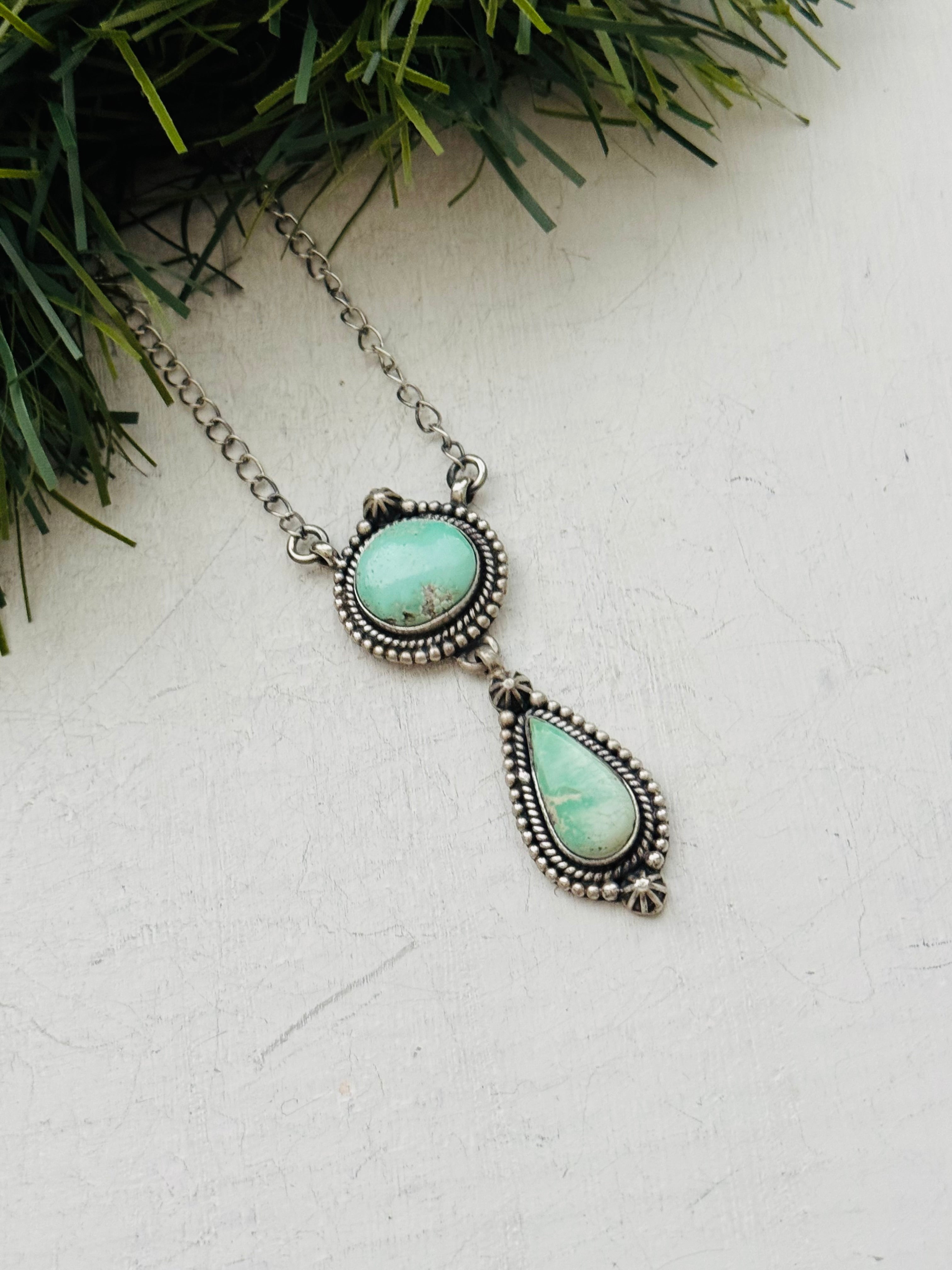 Southwest Handmade Royston Turquoise & Sterling Silver Necklace