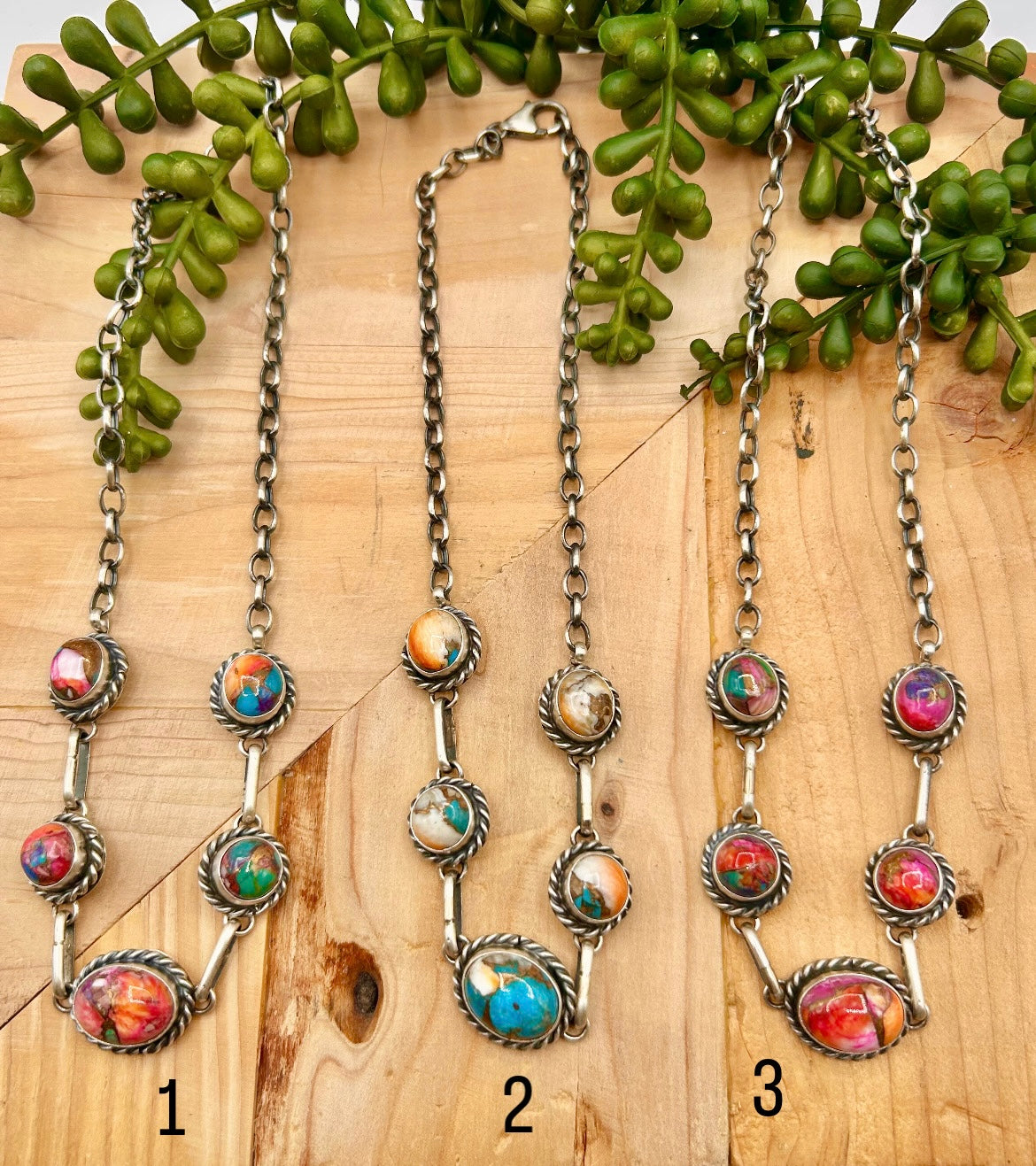 Augustine Largo Mohave Turquoise & Sterling Silver Cluster Necklace