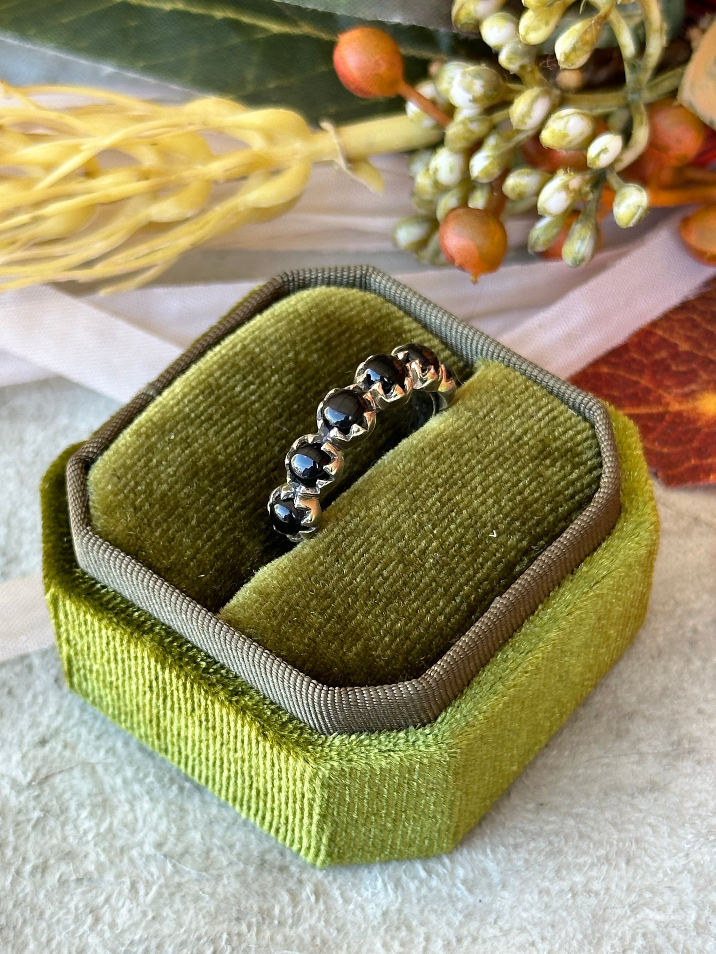 Southwest Handmade Onyx & Sterling Silver Ring