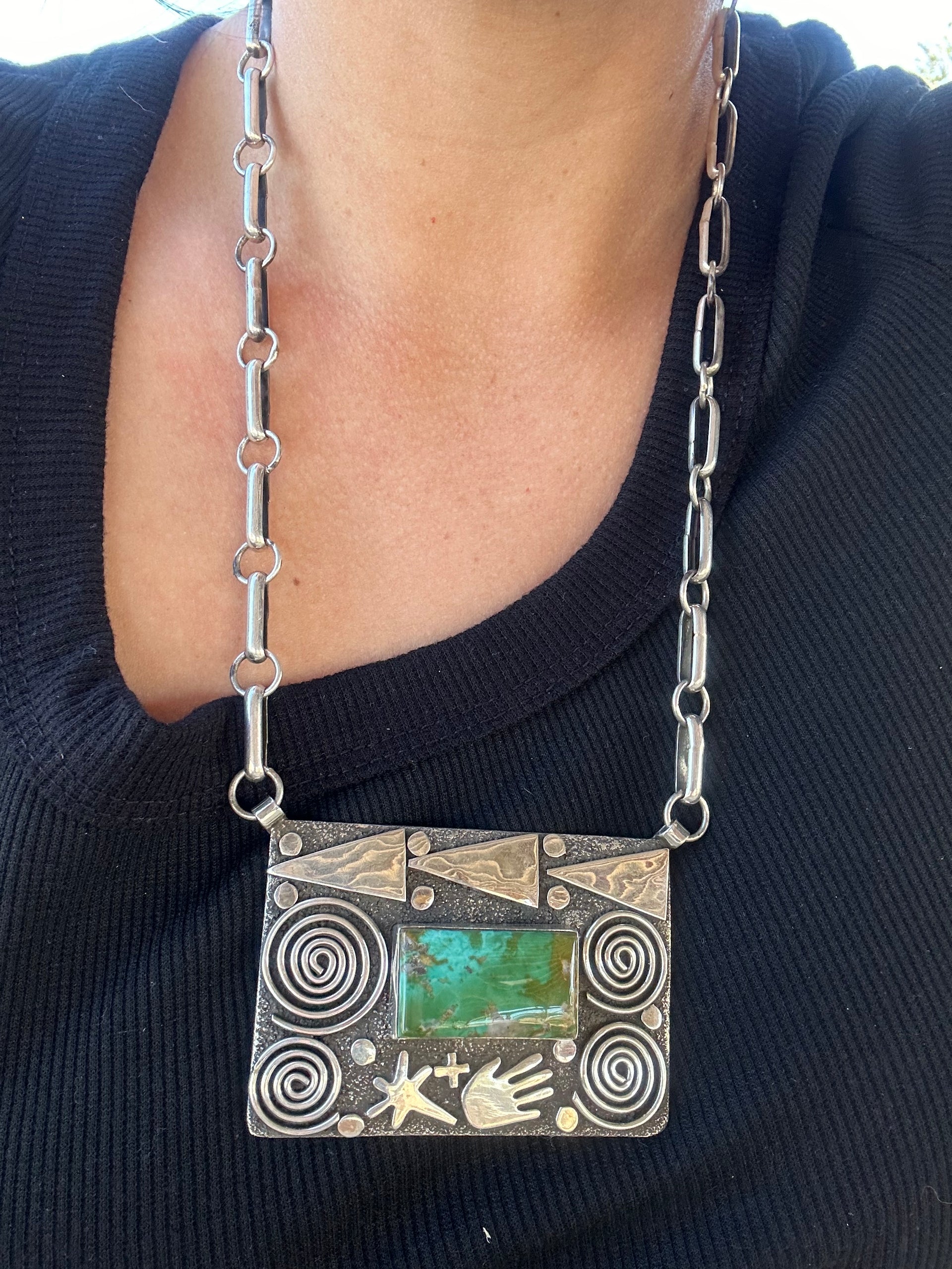 Alex Sanchez Royston Turquoise & Sterling Silver Necklace