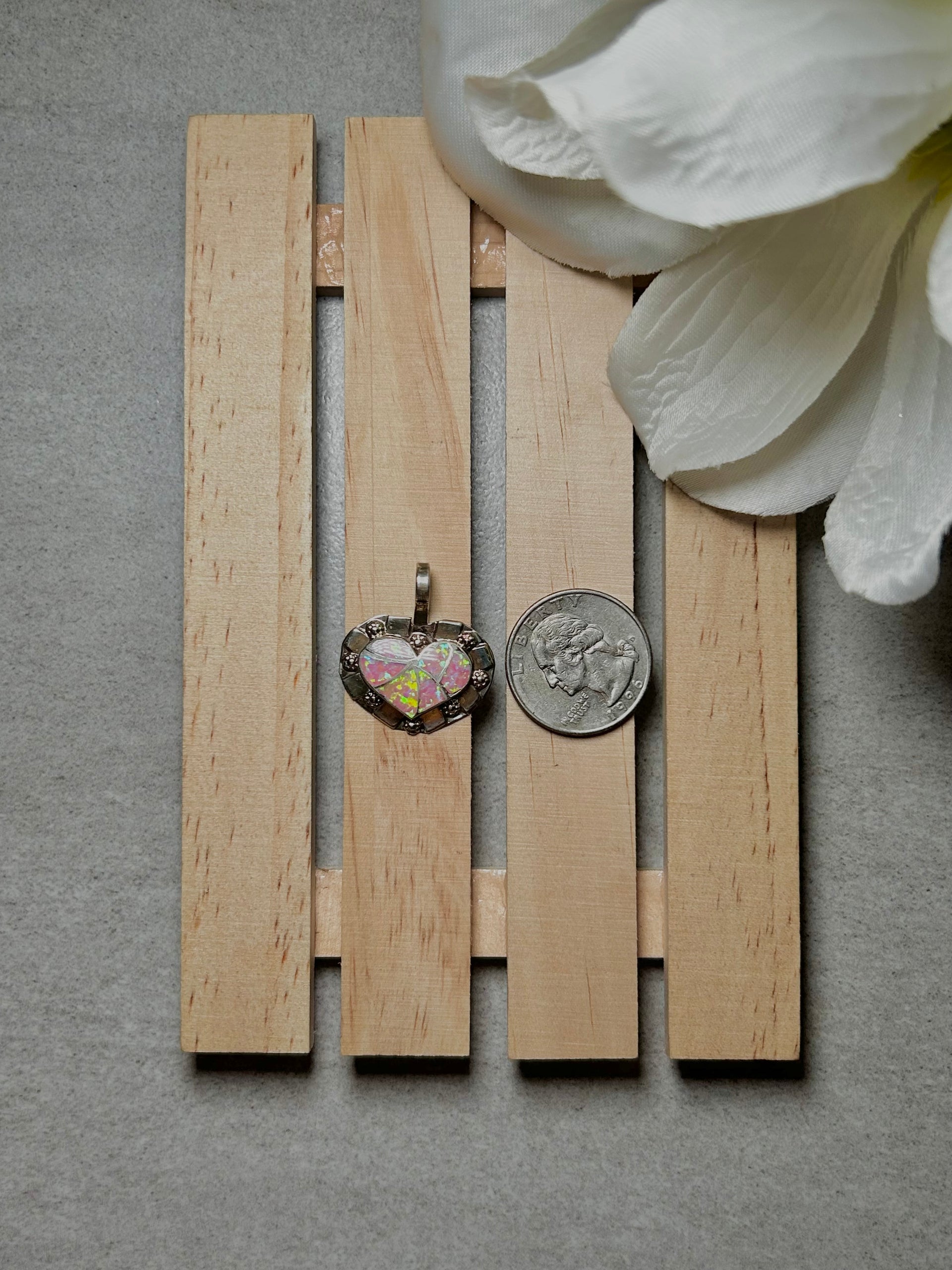 Zuni Opal & Sterling Silver Pendant