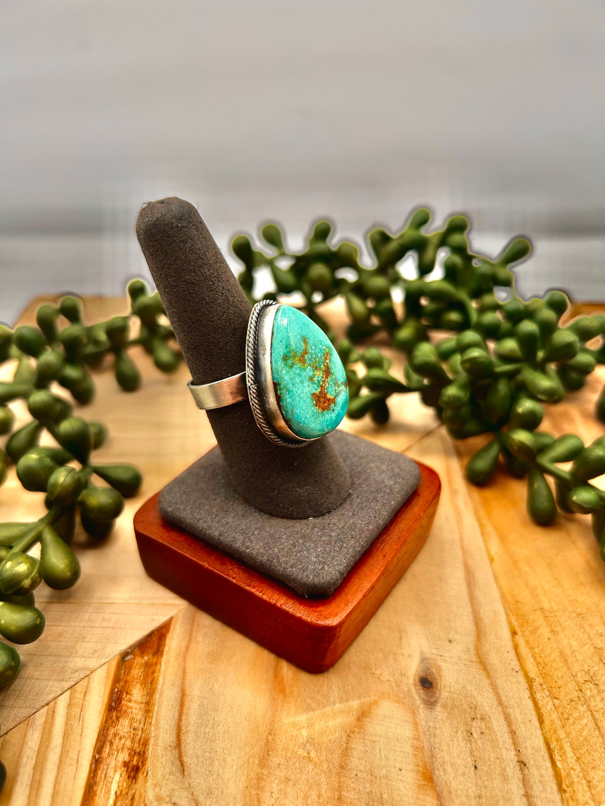 Scott Skeets Royston Turquoise  & Sterling Silver Adjustable Ring