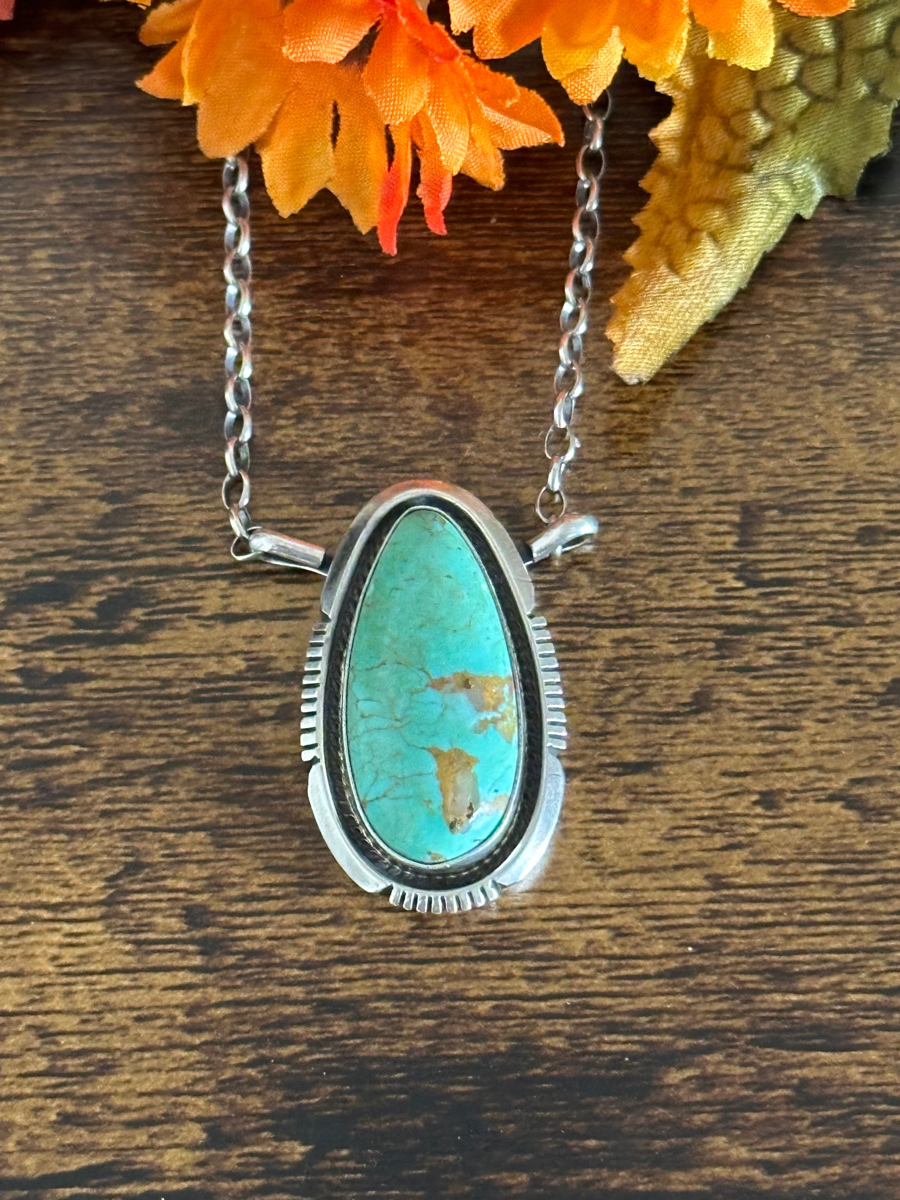 Alfred Martinez Kingman Turquoise & Sterling Silver Necklace