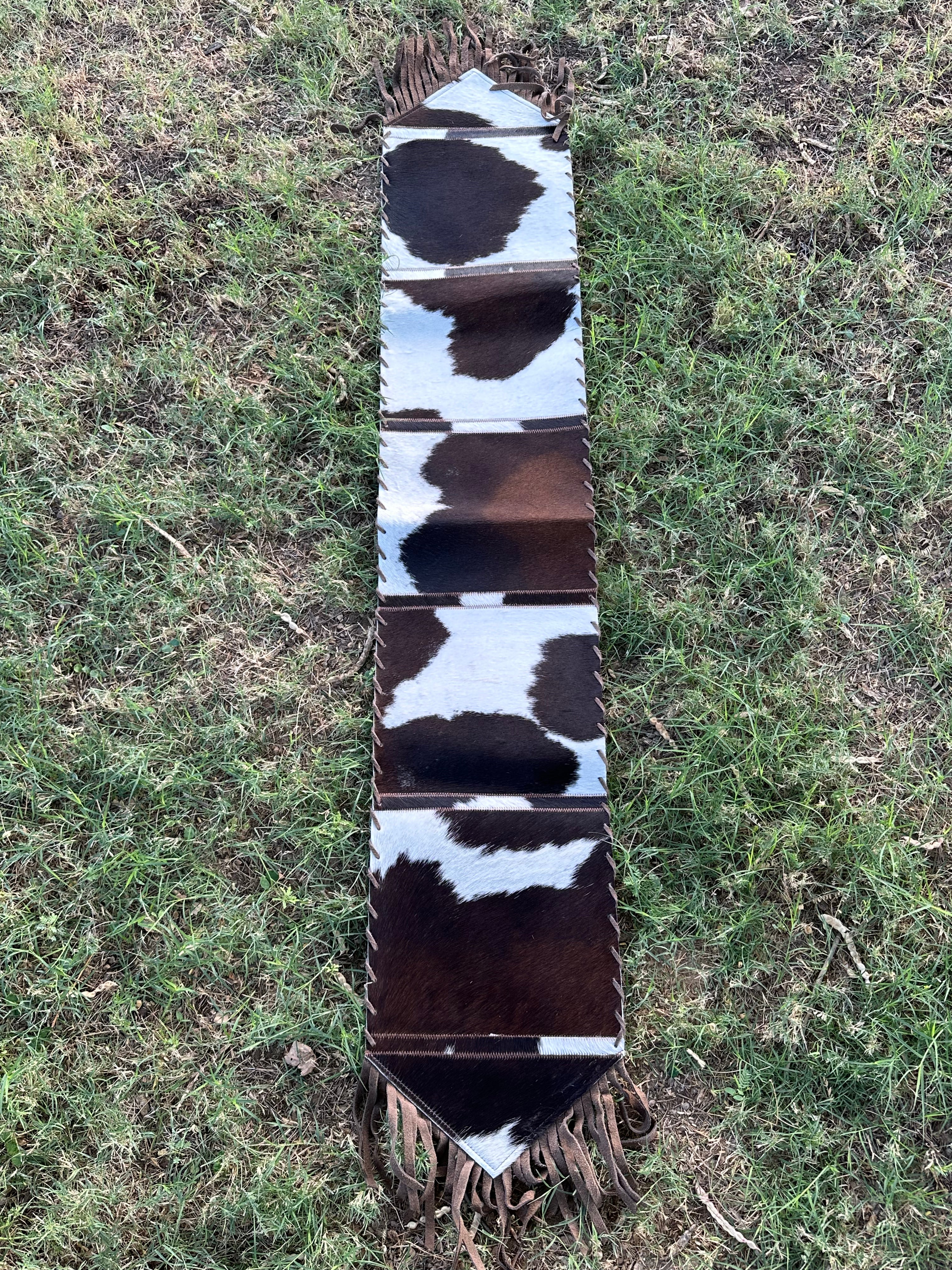 Genuine Leather Cowhide Table Runner