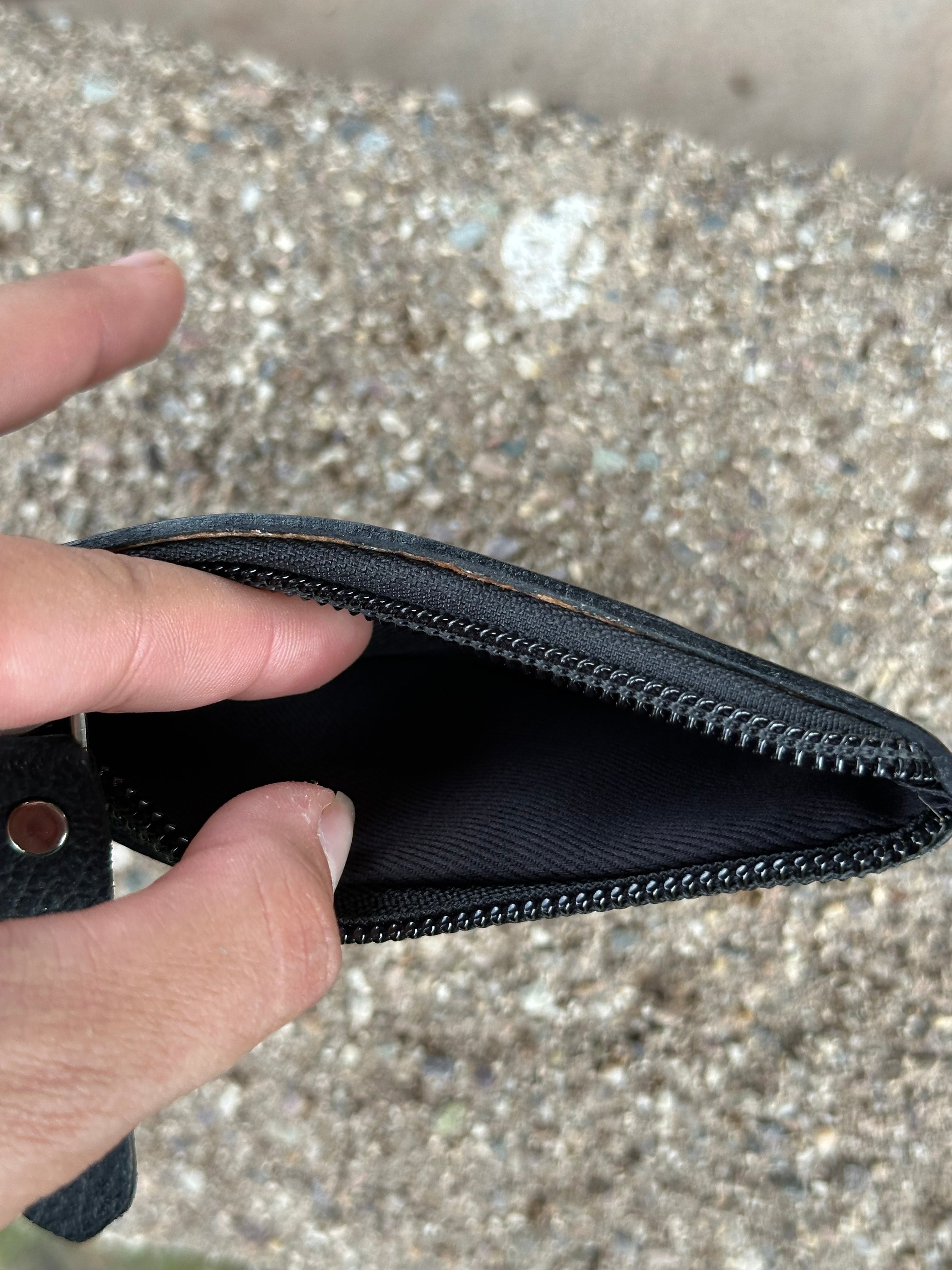 Genuine Tooled Leather Coin Bag & Card Holder