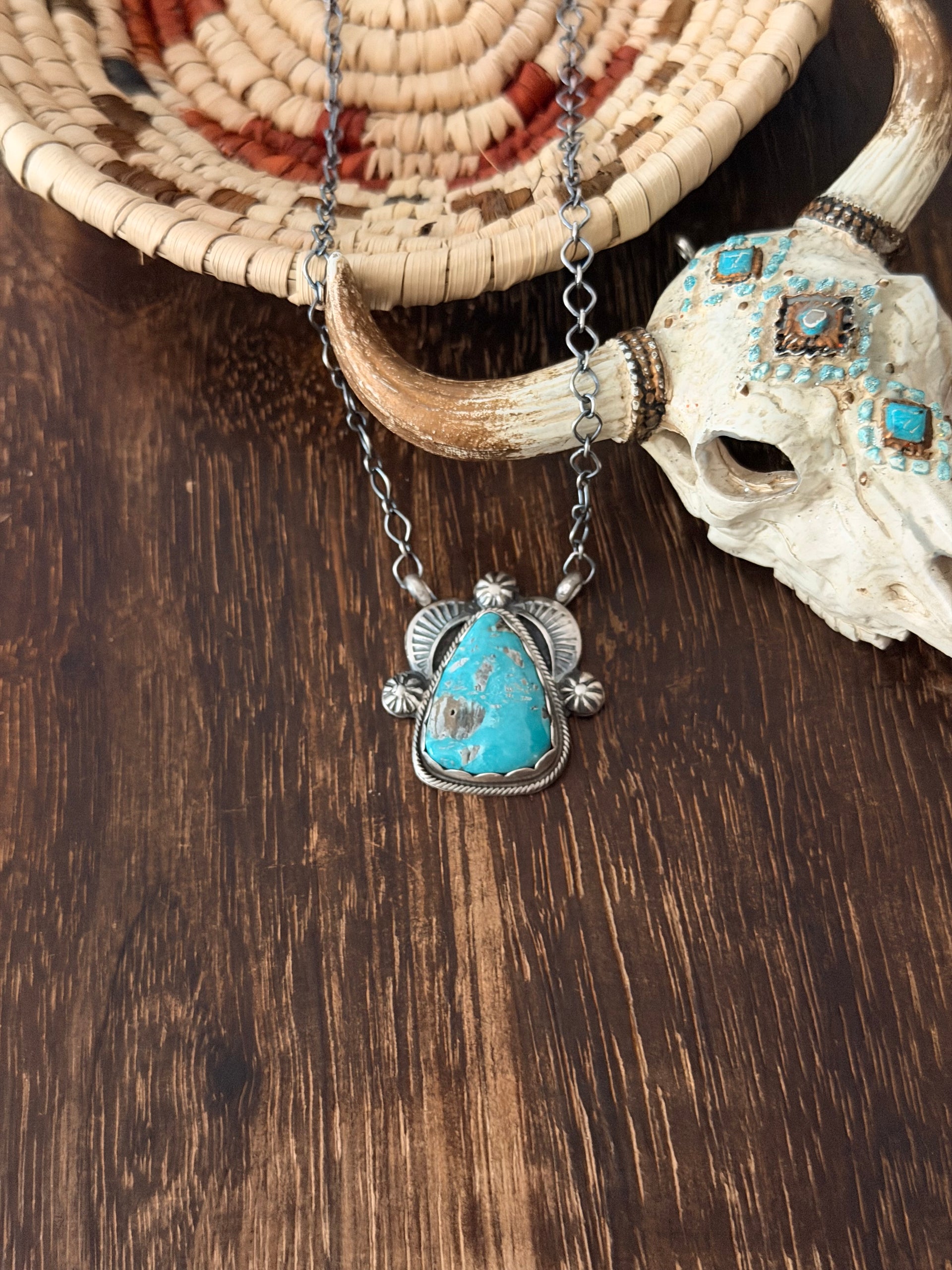 Jeff James Royston Turquoise & Sterling Silver Necklace