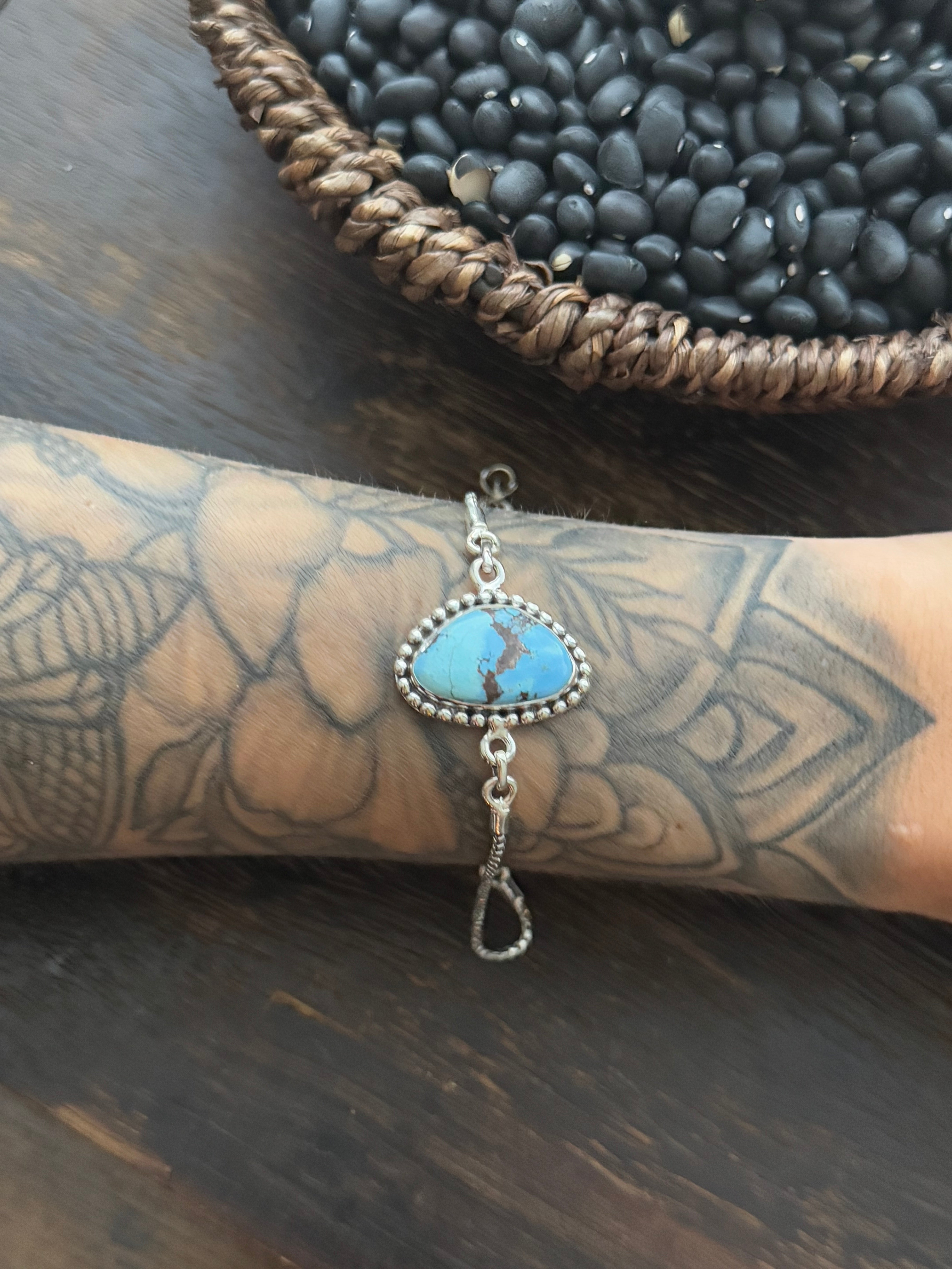 TTD Golden Hills Turquoise & Sterling Silver Bracelet