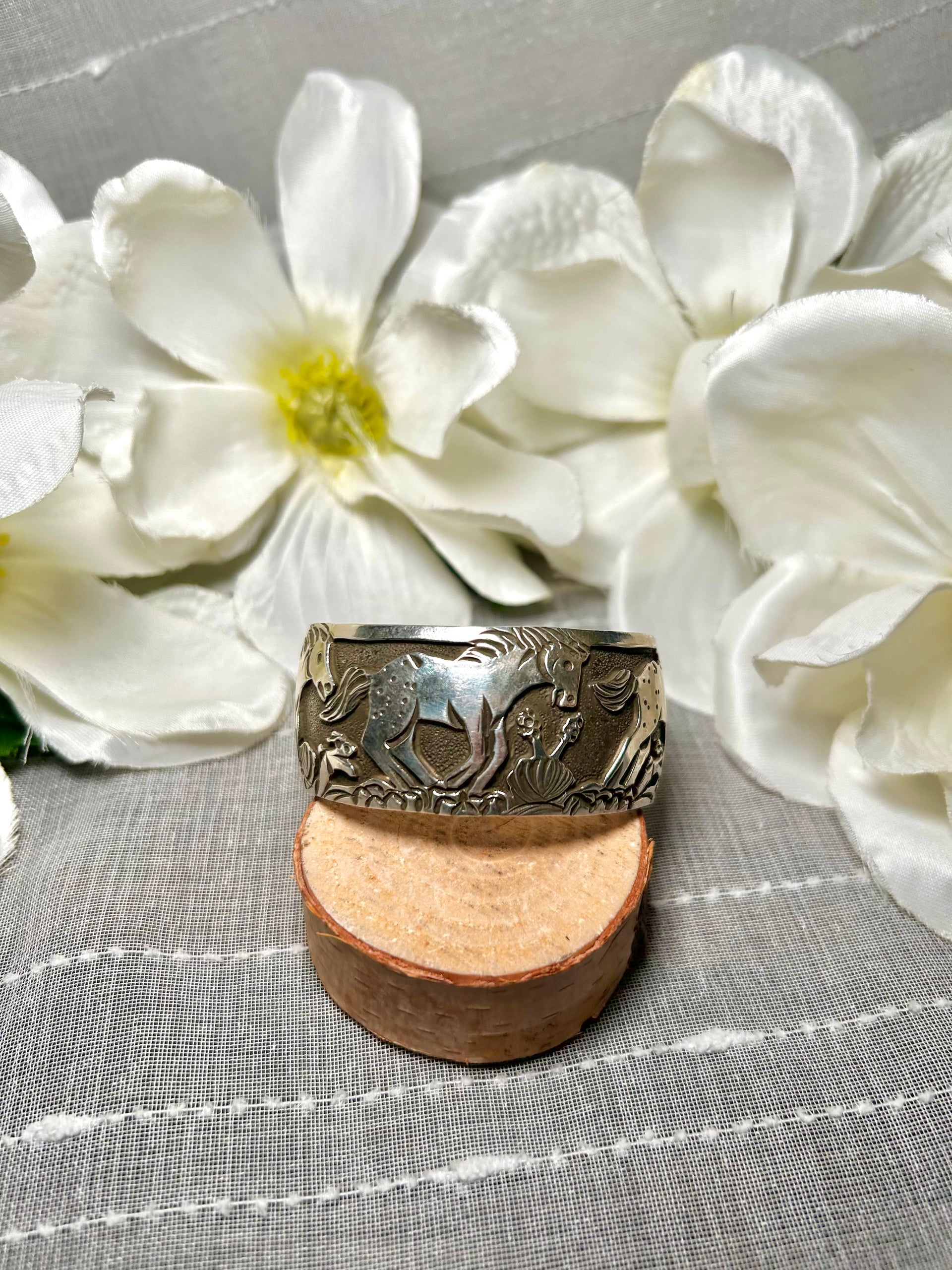 Lloyd Becenti Sterling Silver Cuff Bracelet