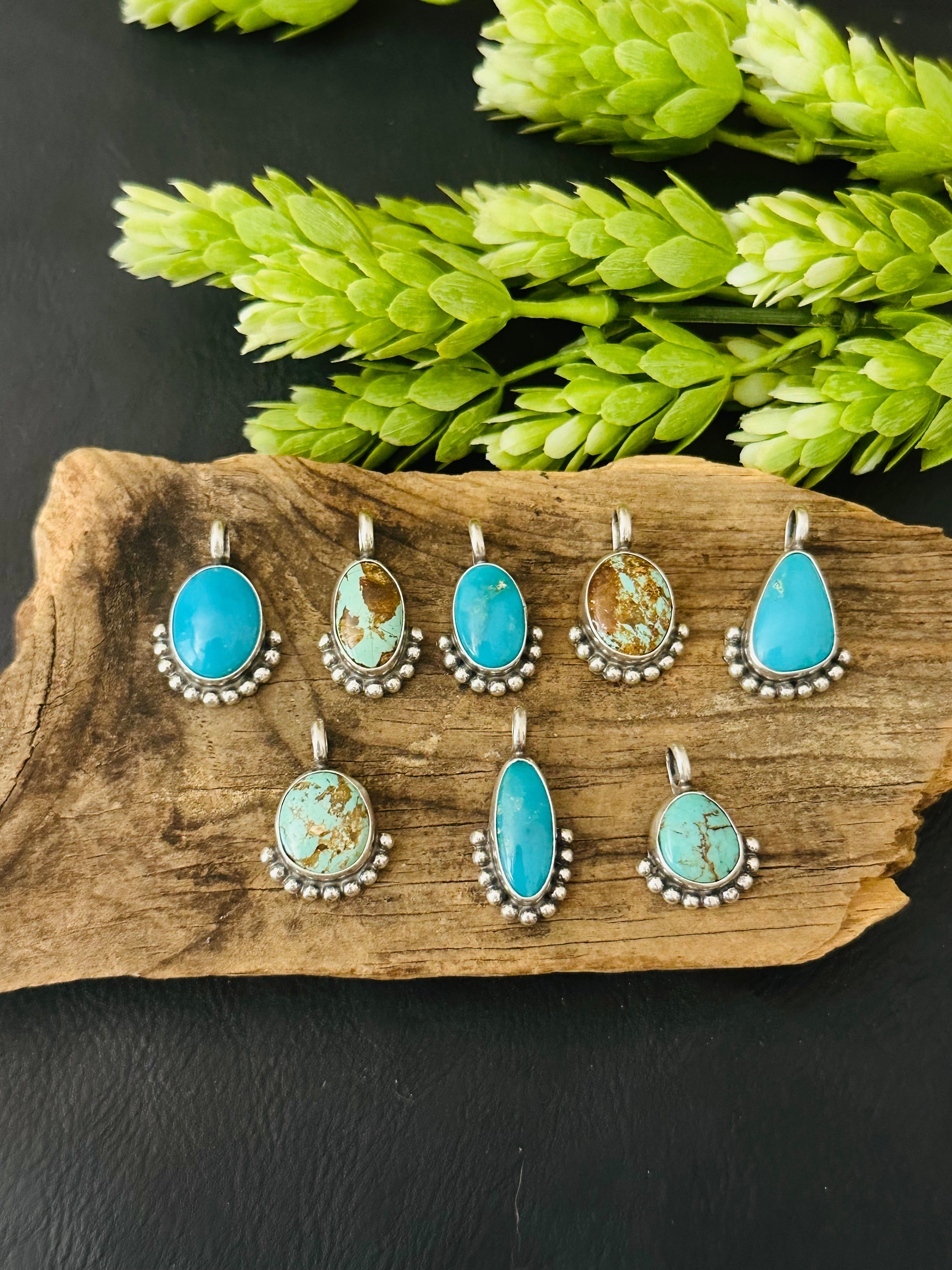 Navajo Made Turquoise & Sterling Silver Pendant