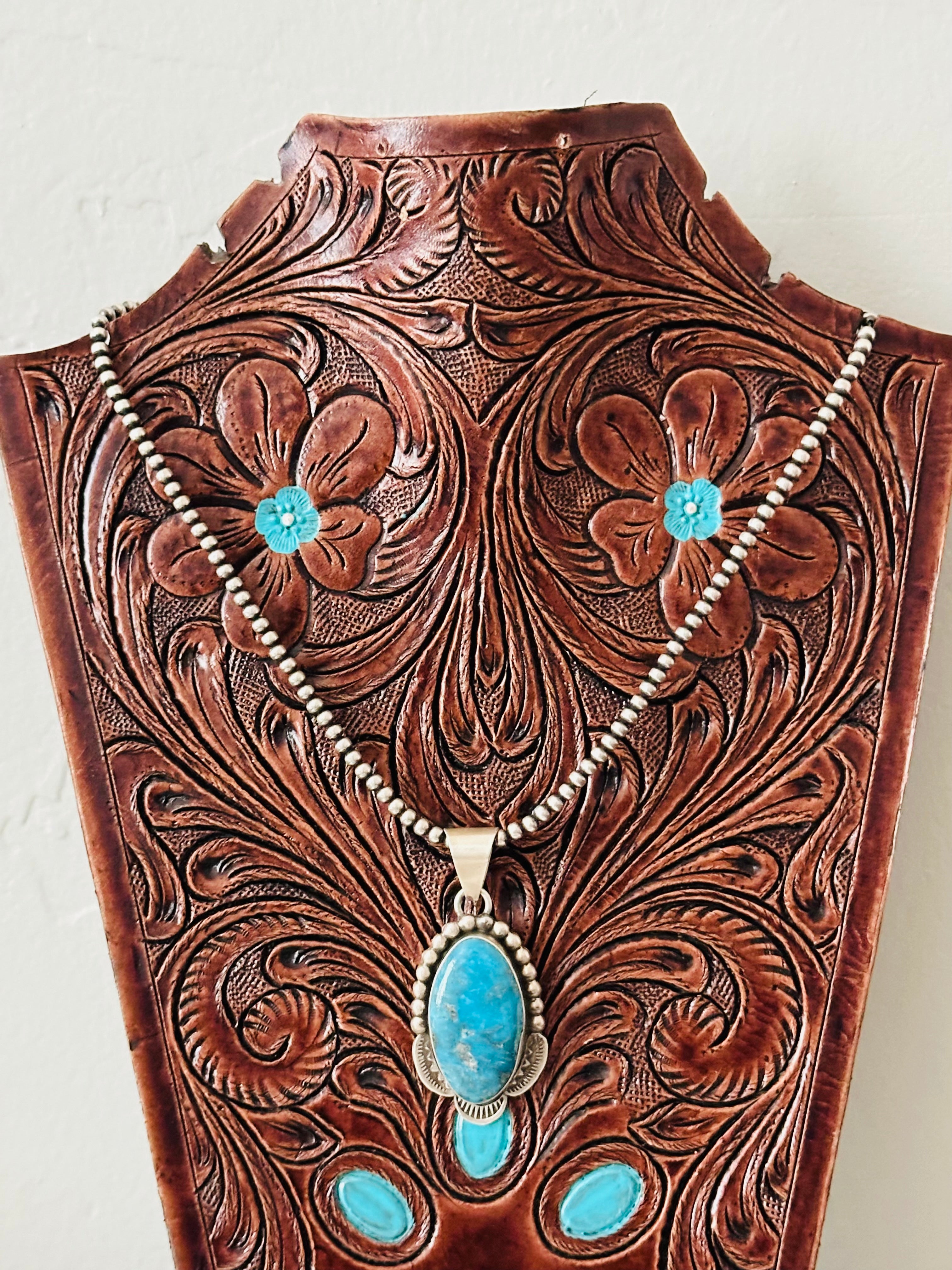 Juanita Long Kingman Turquoise & Sterling Silver Pendant