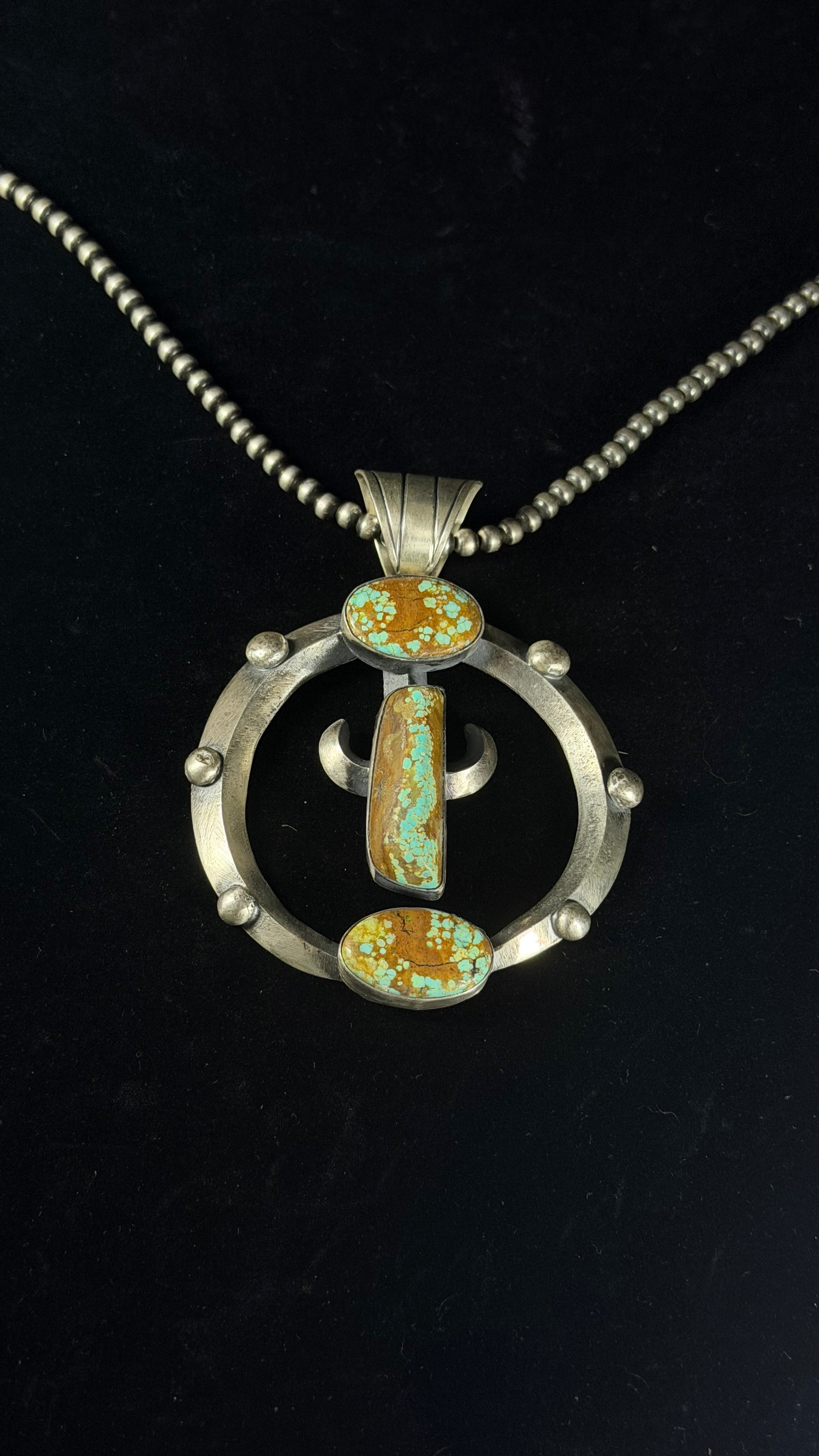 Chimney Butte #8 Turquoise & Sterling Silver Pendant