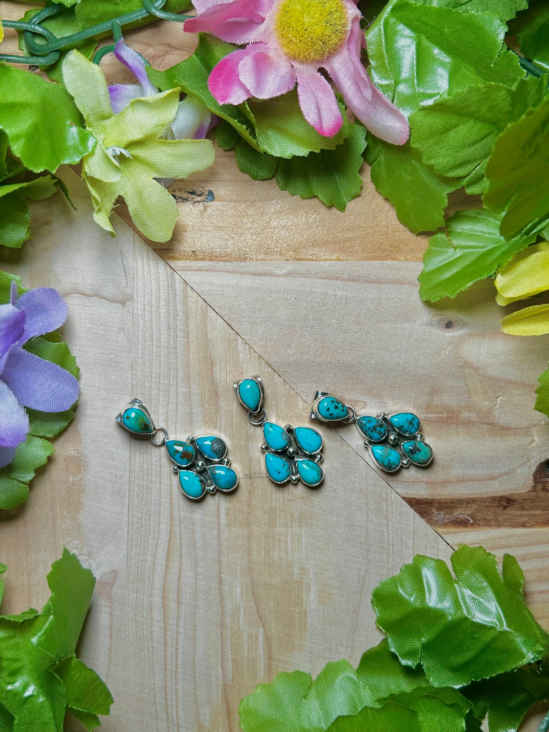 Pearline Spencer Kingman Turquoise & Sterling Silver Pendant