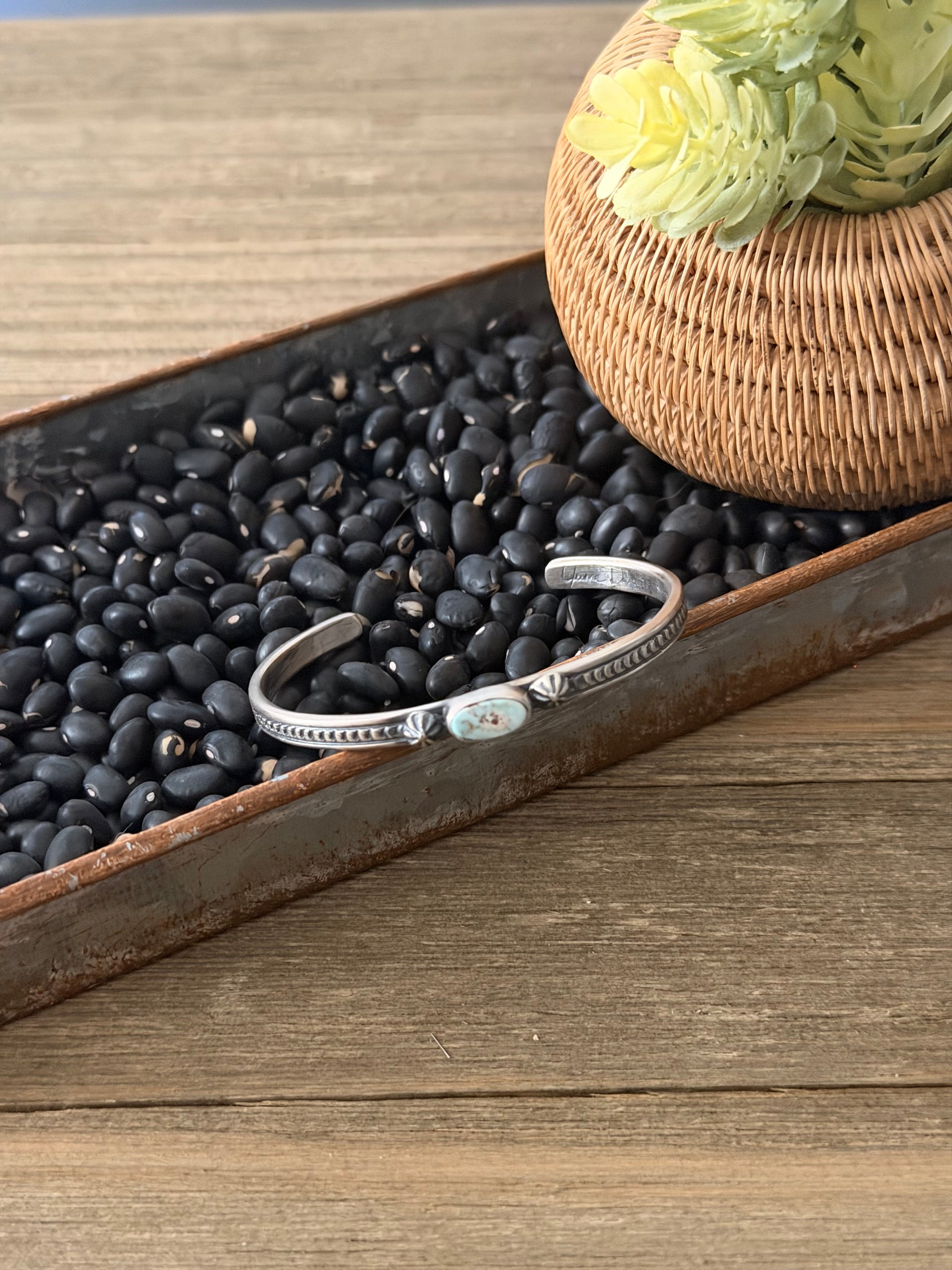 Jereme Delgarito Dry Creek Turquoise & Sterling Silver Cuff Bracelet