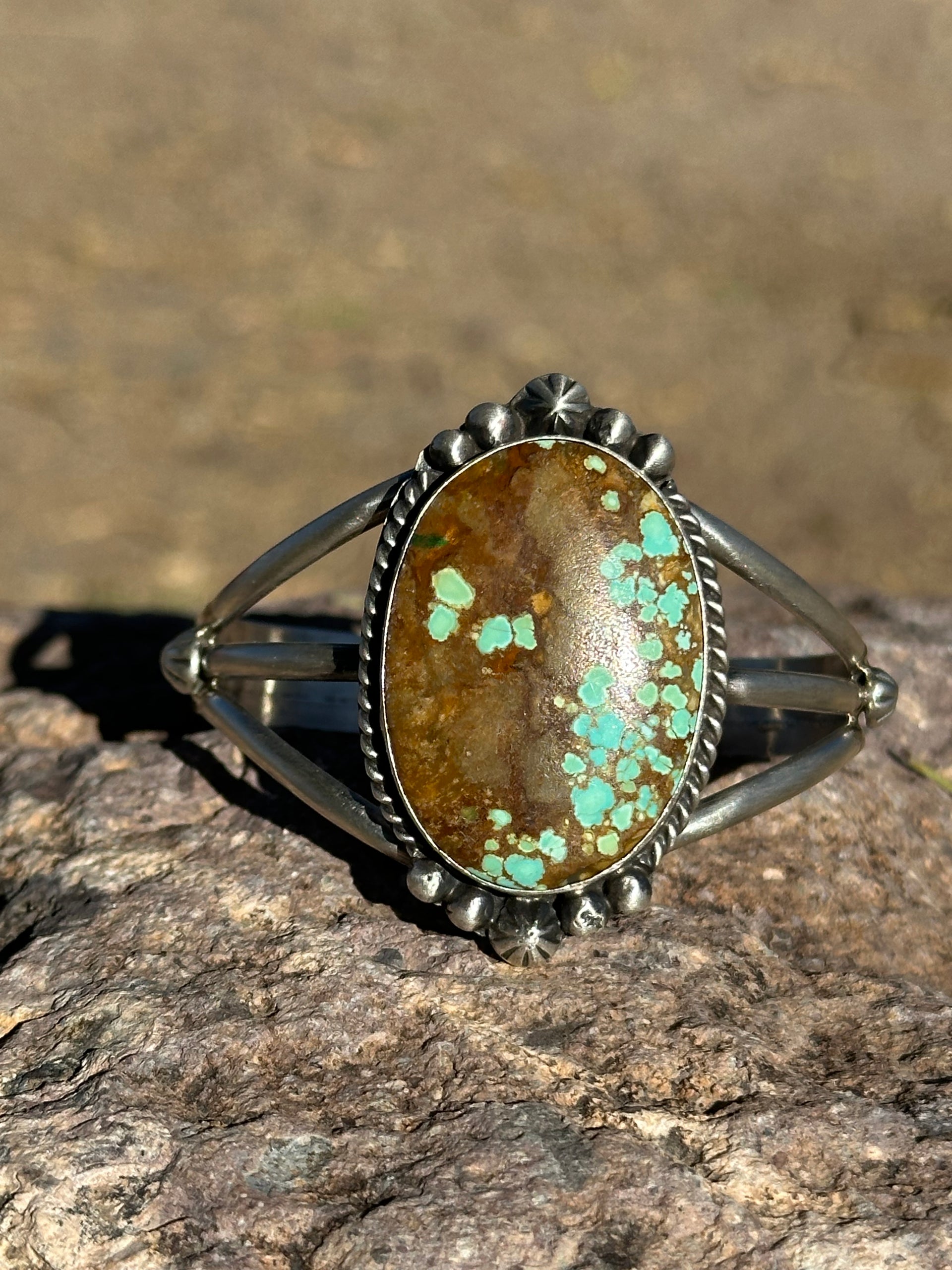 Augustine Largo #8 Turquoise & Sterling Silver Cuff Bracelet