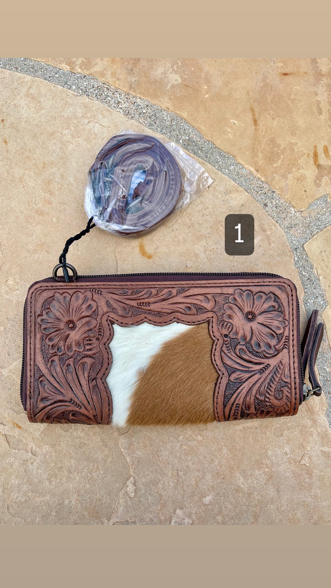 Genuine Tooled Leather Wallet/Purse