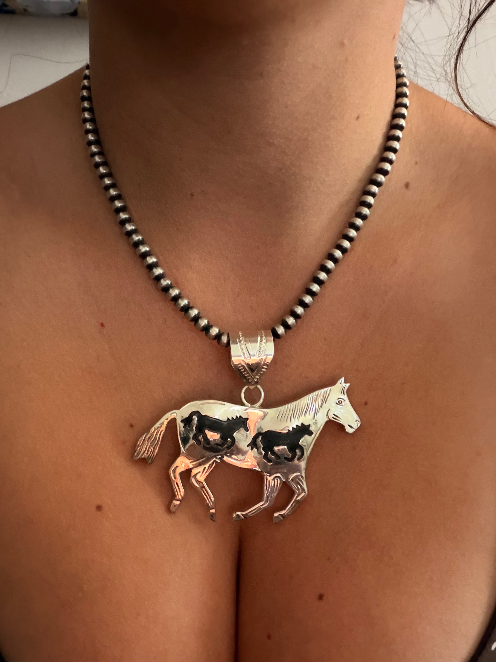 Alonzo Mariano Sterling Silver Horse Pendant