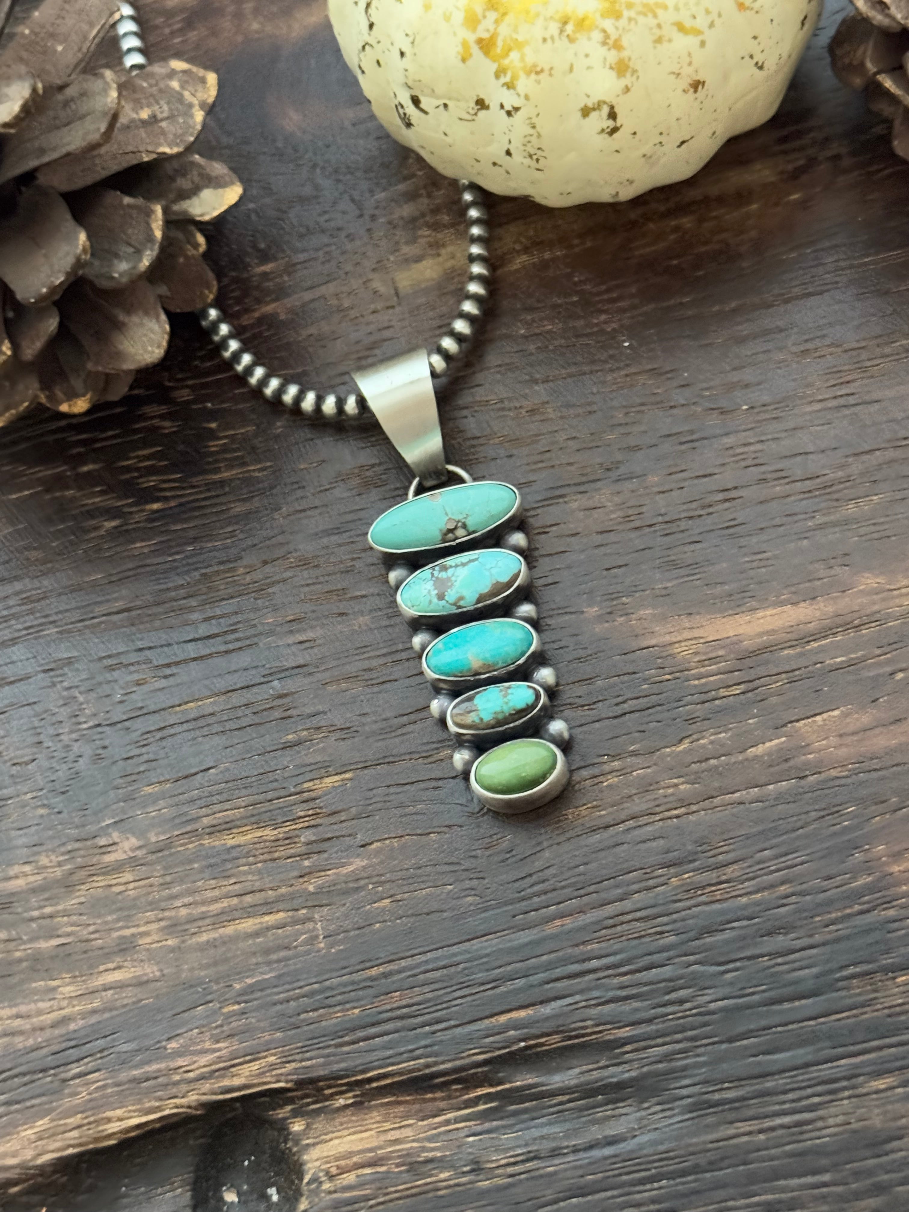 Tricia Smith Mixed Turquoise & Sterling Silver Pendant