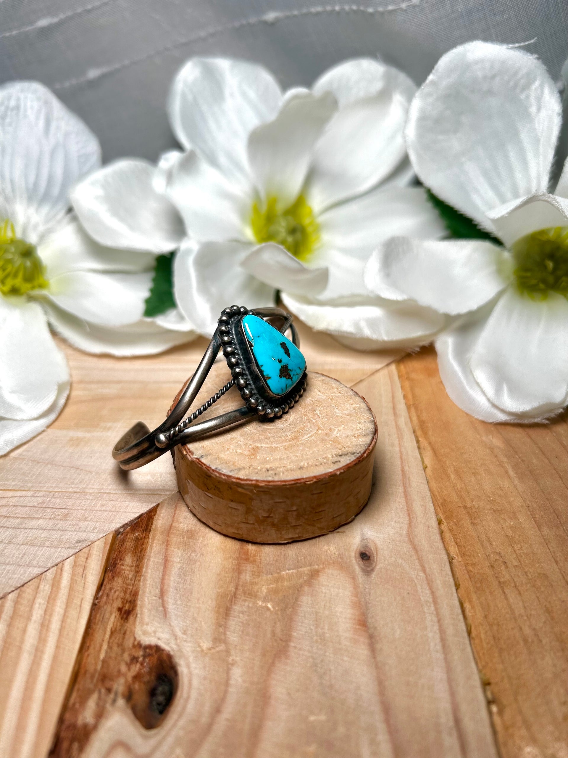 Dave Skeets Kingman Turquoise & Sterling Silver Cuff Bracelet