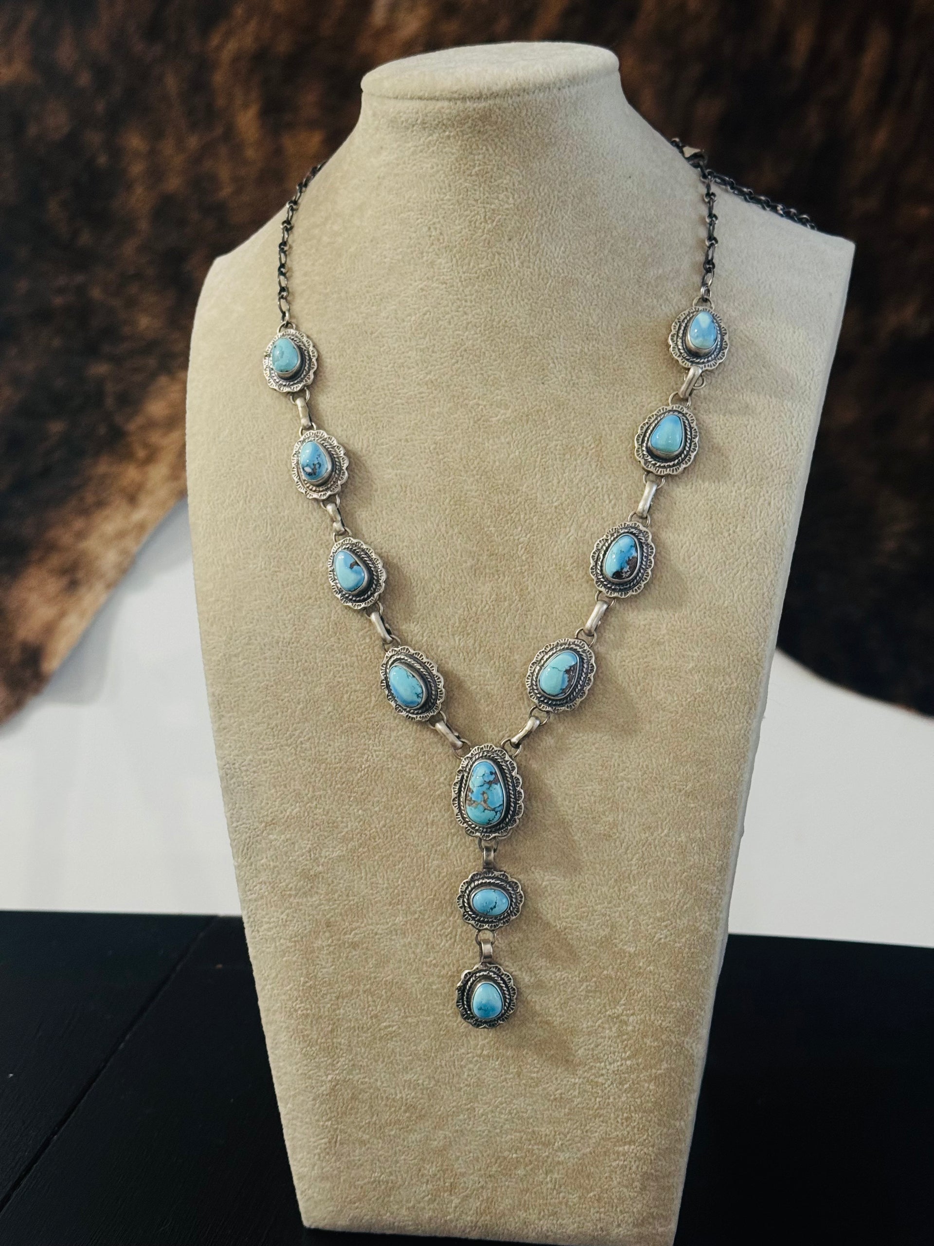 Thomas Francisco Golden Hills Turquoise & Sterling Silver Lariat Set