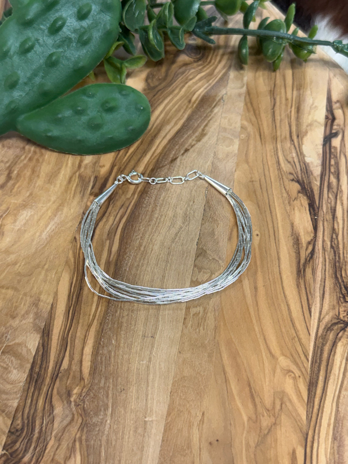 Southwest Handmade Liquid Silver 10 Strand Bracelet