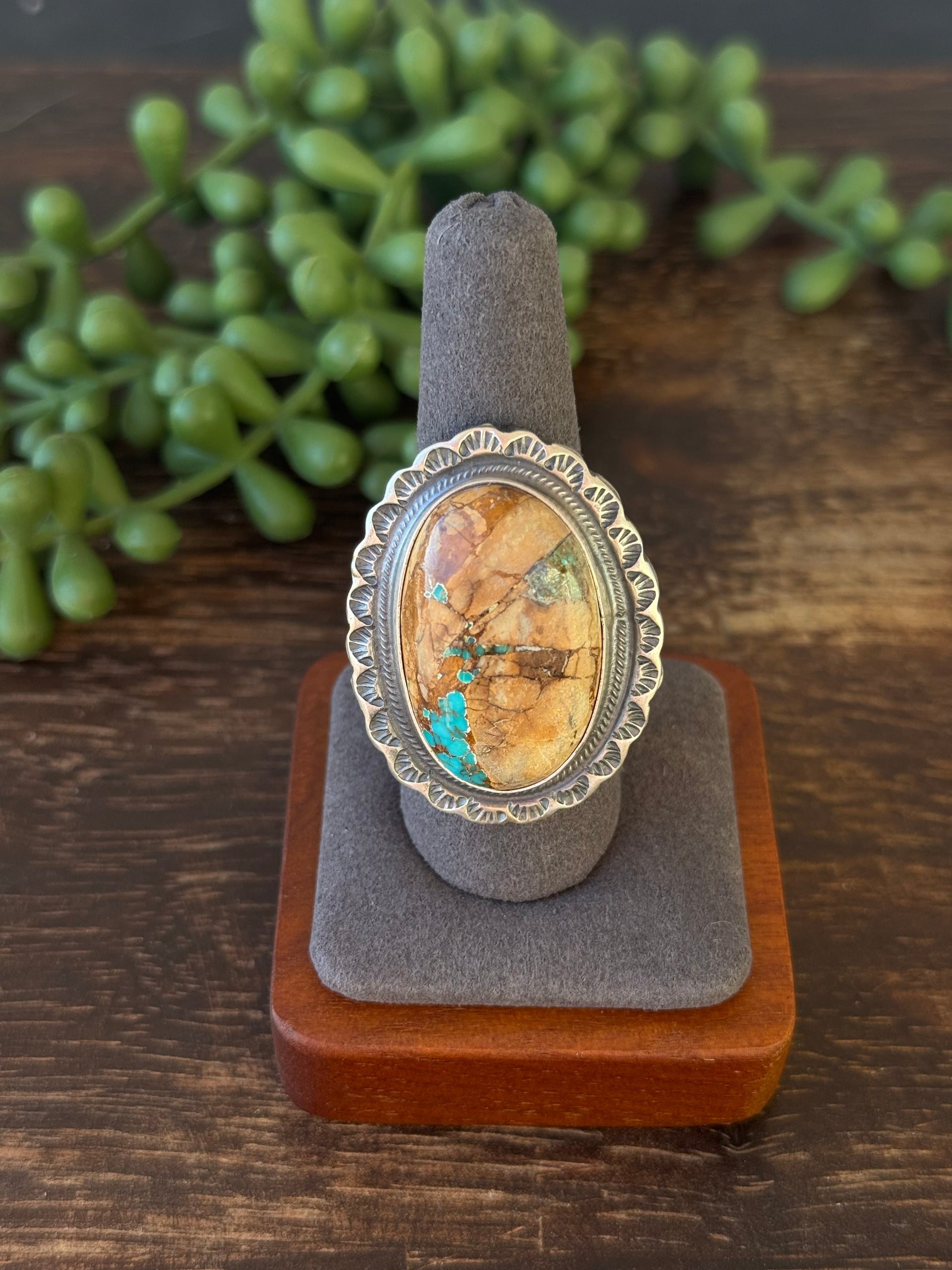 Thomas Francisco Royston Turquoise & Sterling Silver Ring Size 8.25