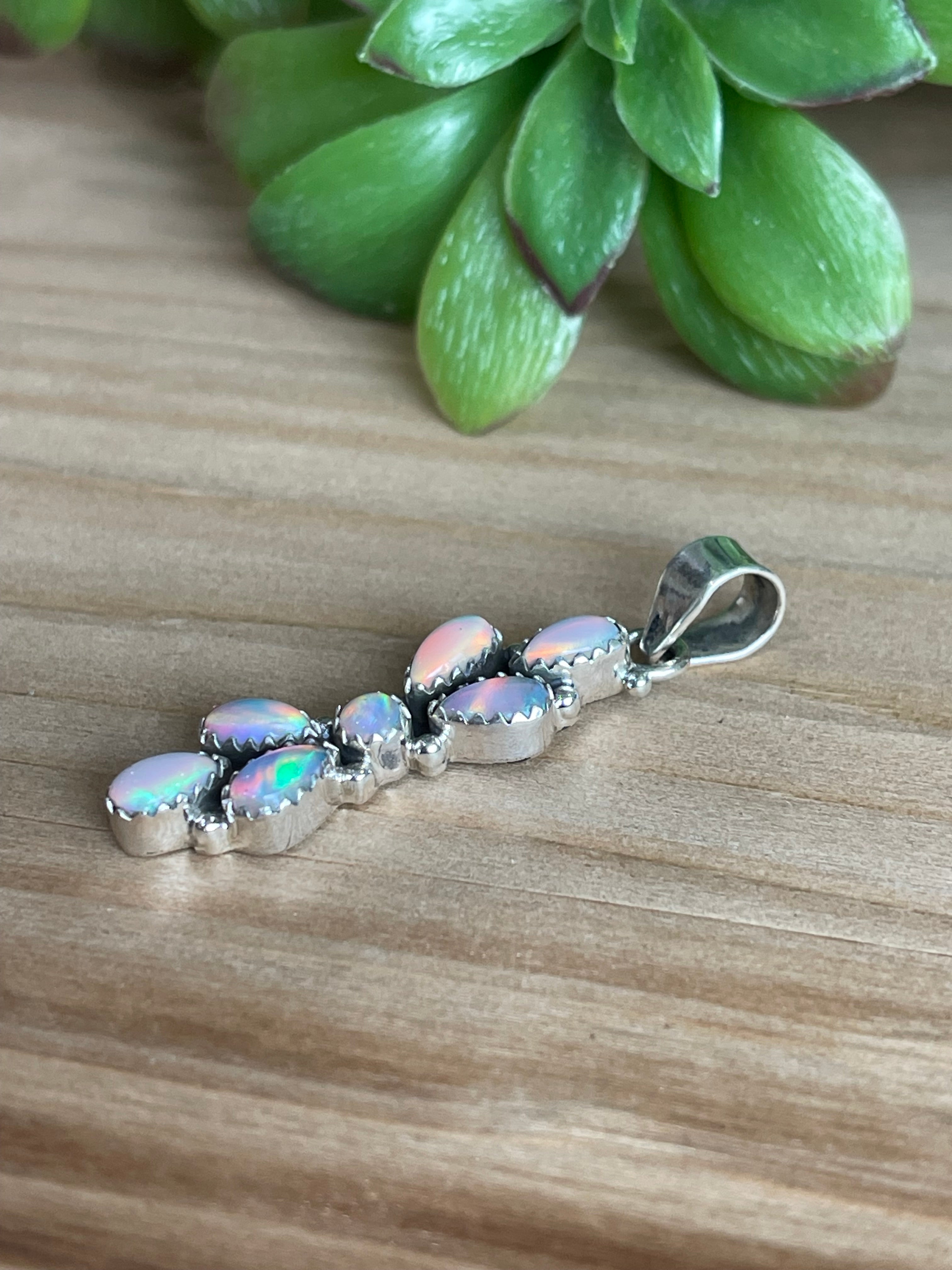 Southwest Handmade Opal & Sterling Silver Pendant