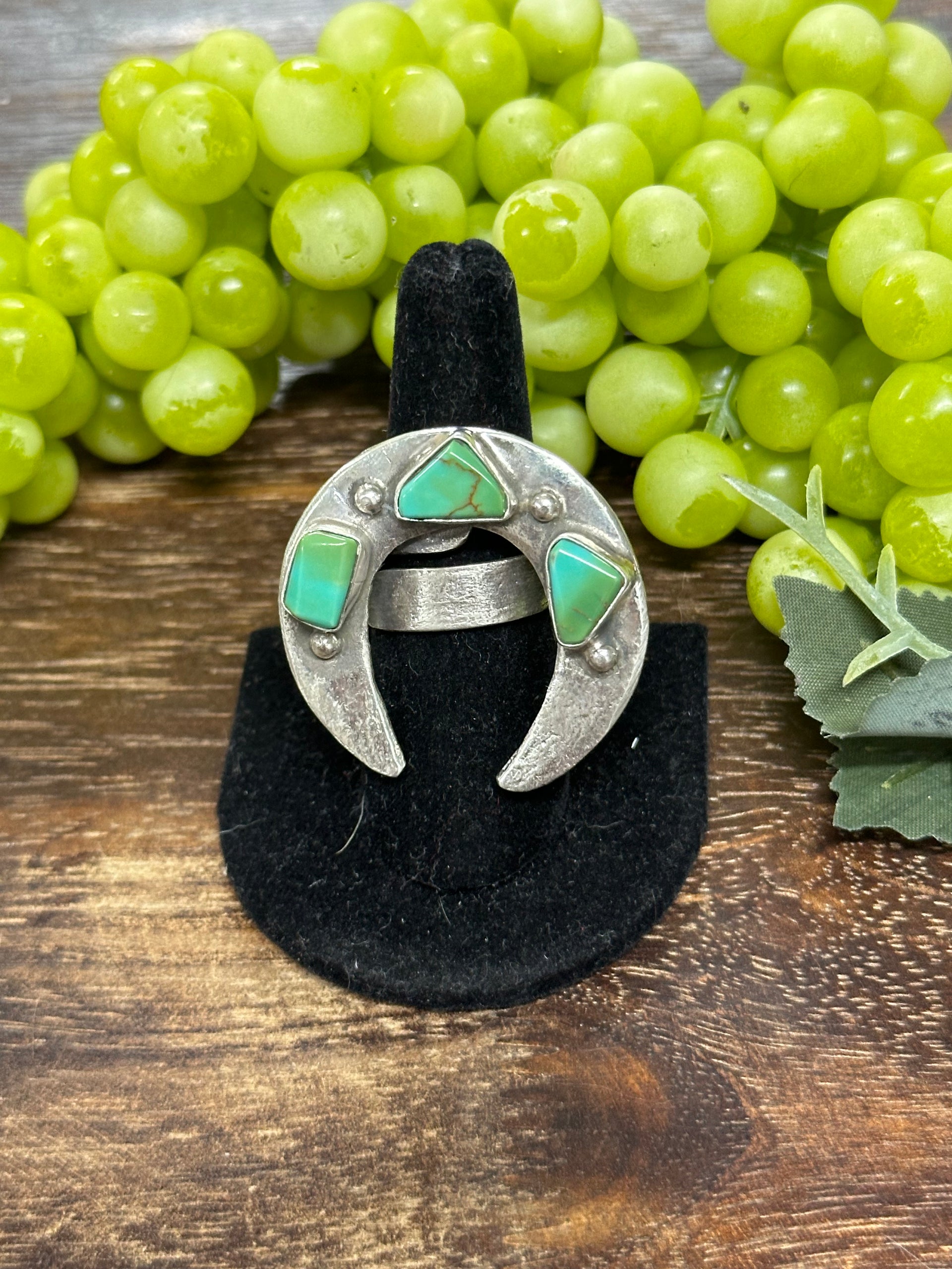 Jude Candalaria Royston Turquoise Sterling Silver Adjustable Ring