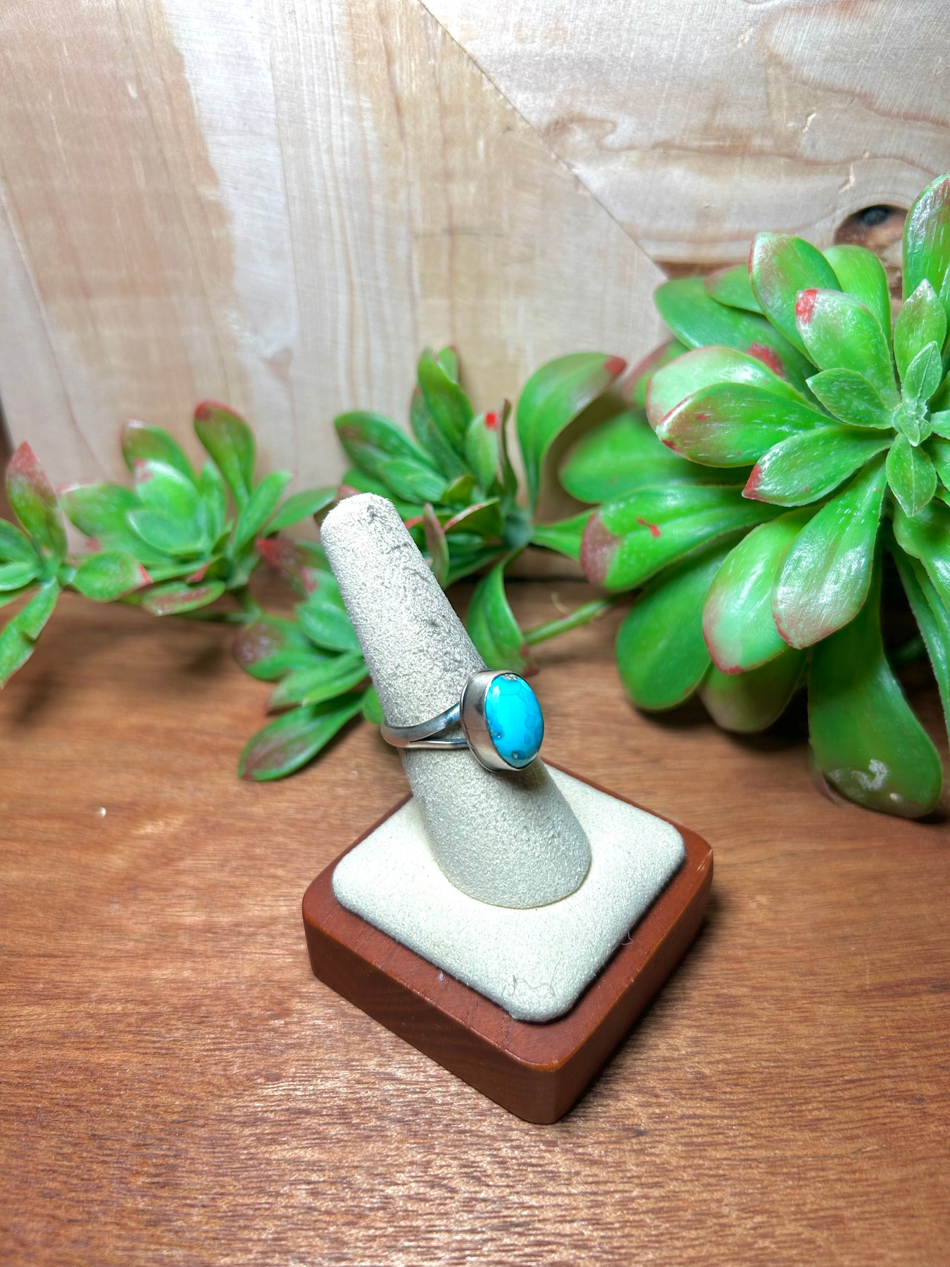 Scott Skeets Kingman Turquoise & Sterling Silver Adjustable Ring