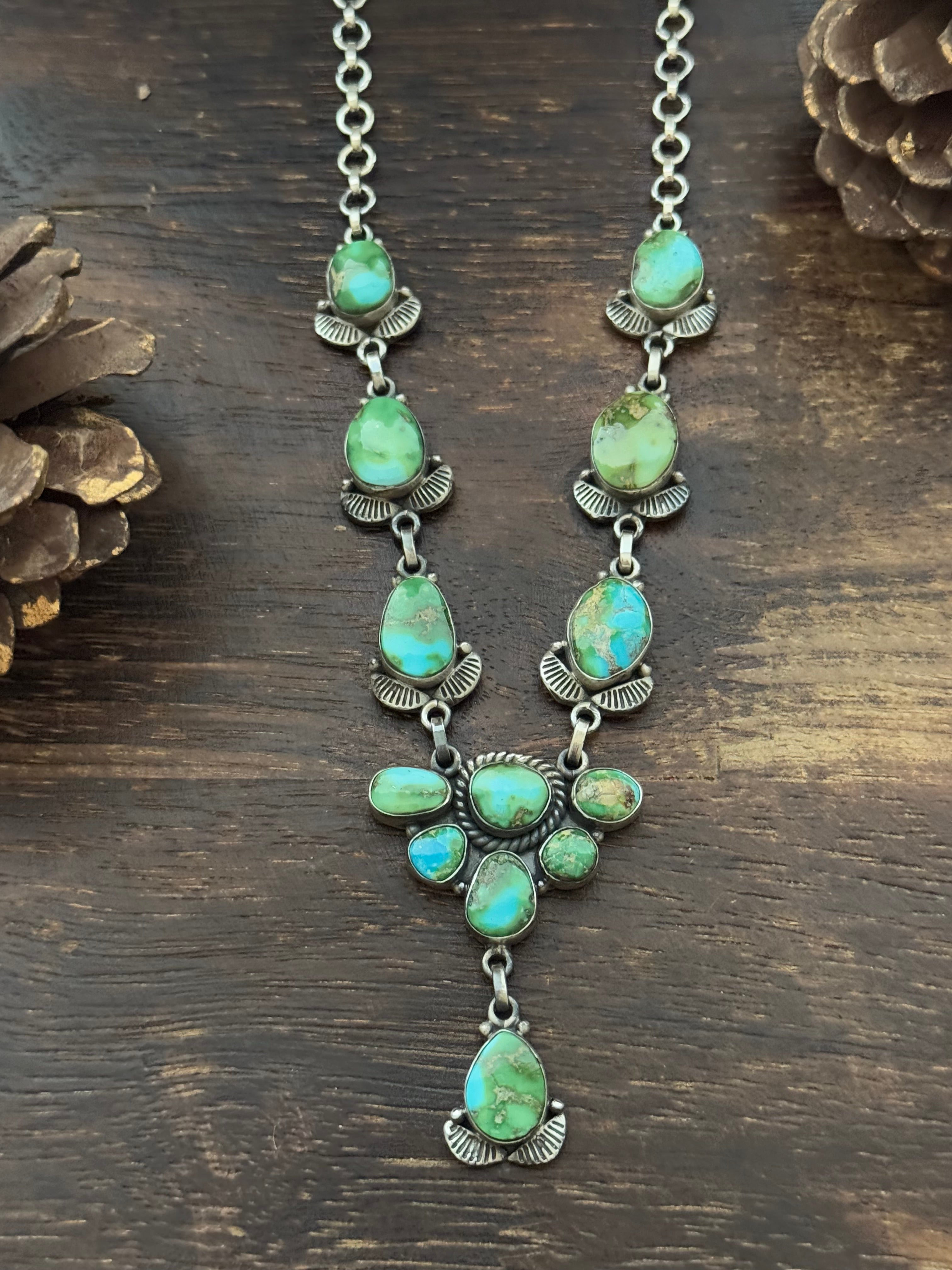 TTD Sonoran Mountain Turquoise & Sterling Silver Lariat Necklace