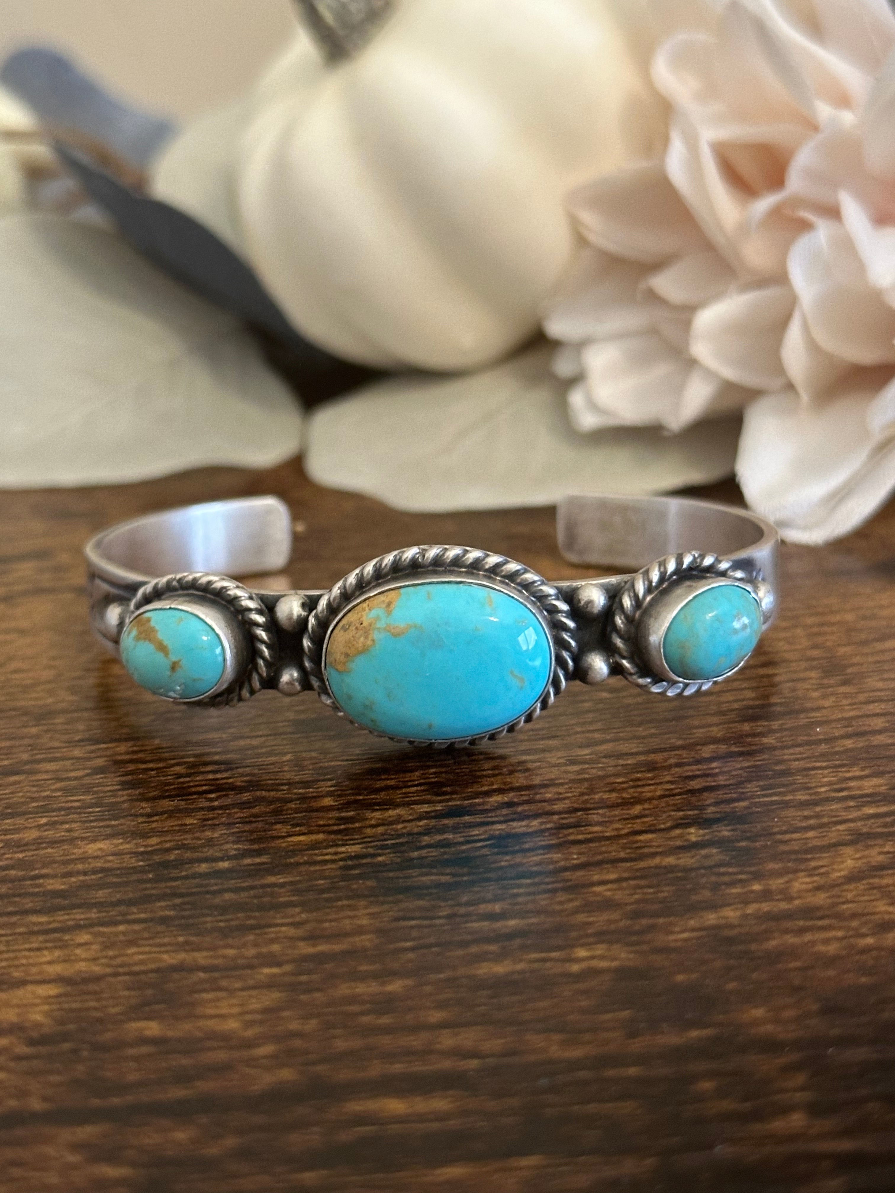 Augustine Largo Kingman Turquoise & Sterling Silver Cuff Bracelet