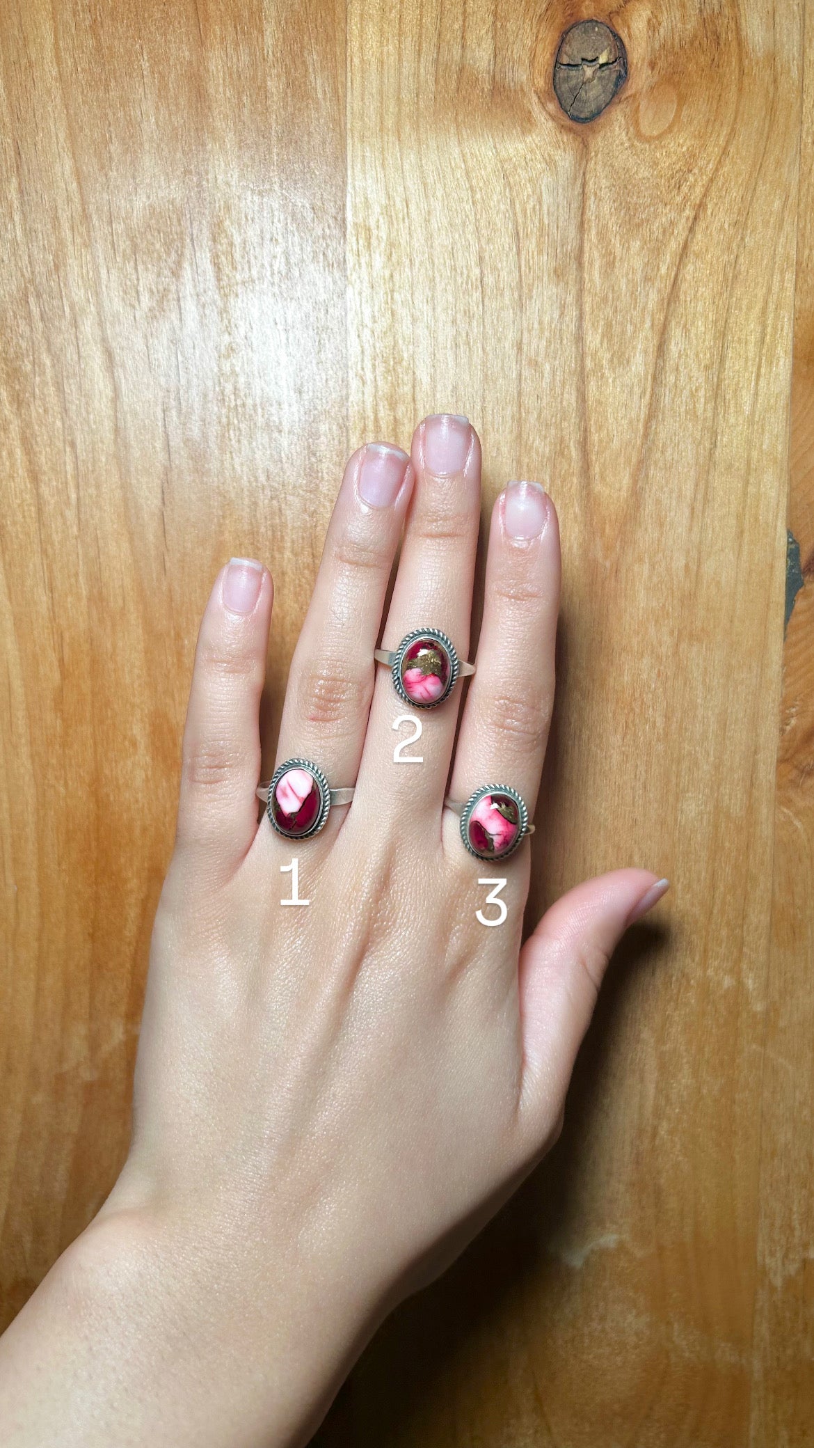 Navajo Made Rose Dahlia & Sterling Silver Ring