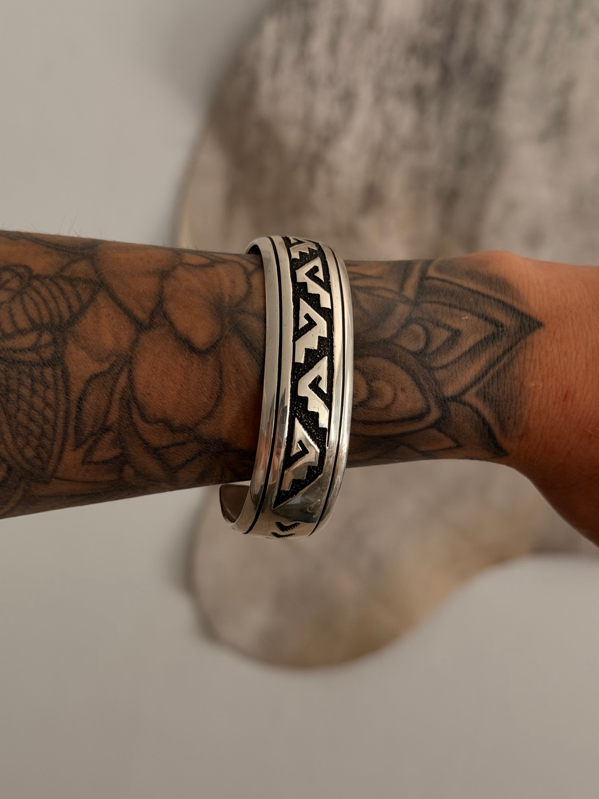 T & R Singer Sterling Silver Cuff Bracelet