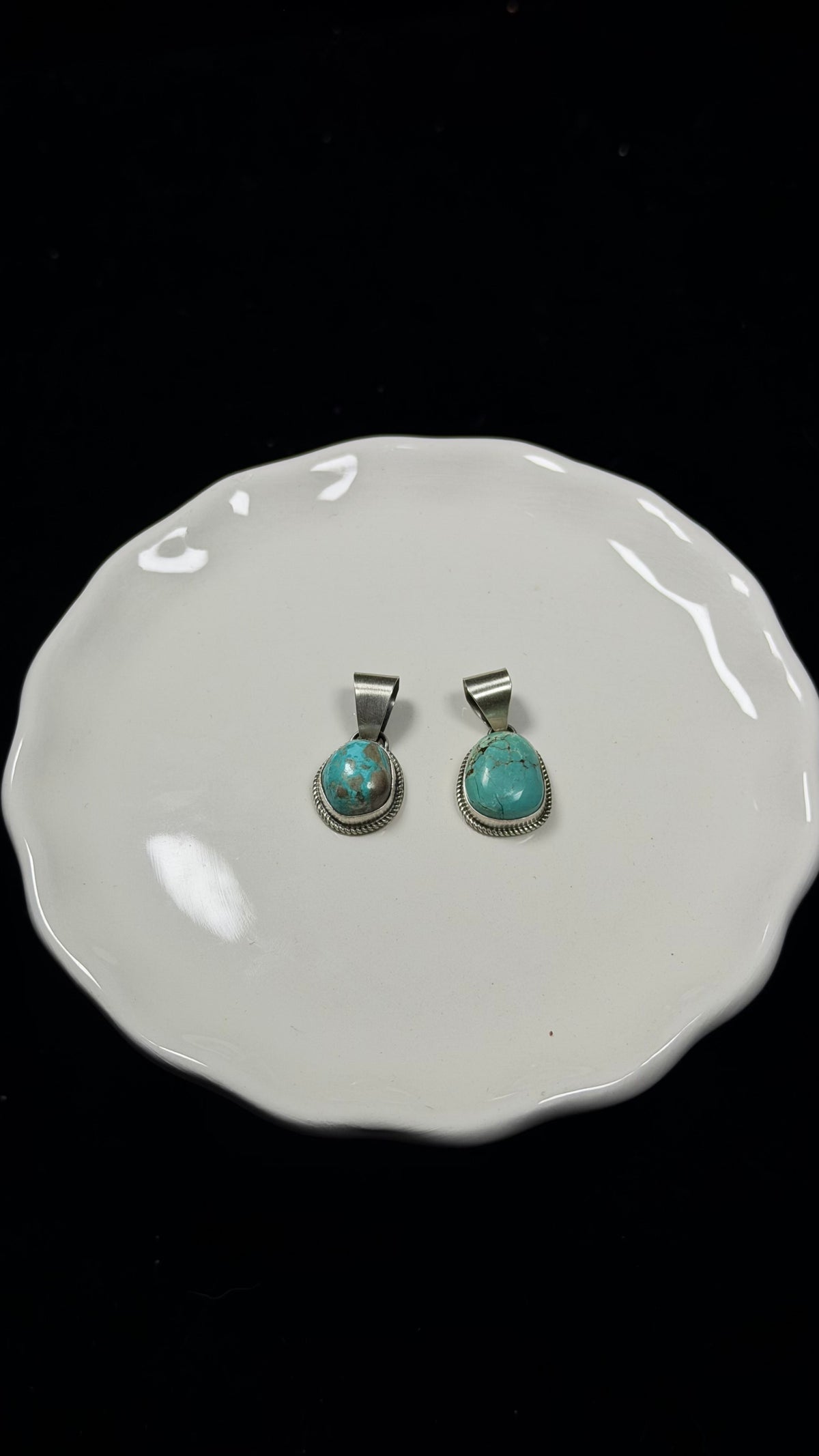 Navajo Made Turquoise & Sterling Silver Pendant