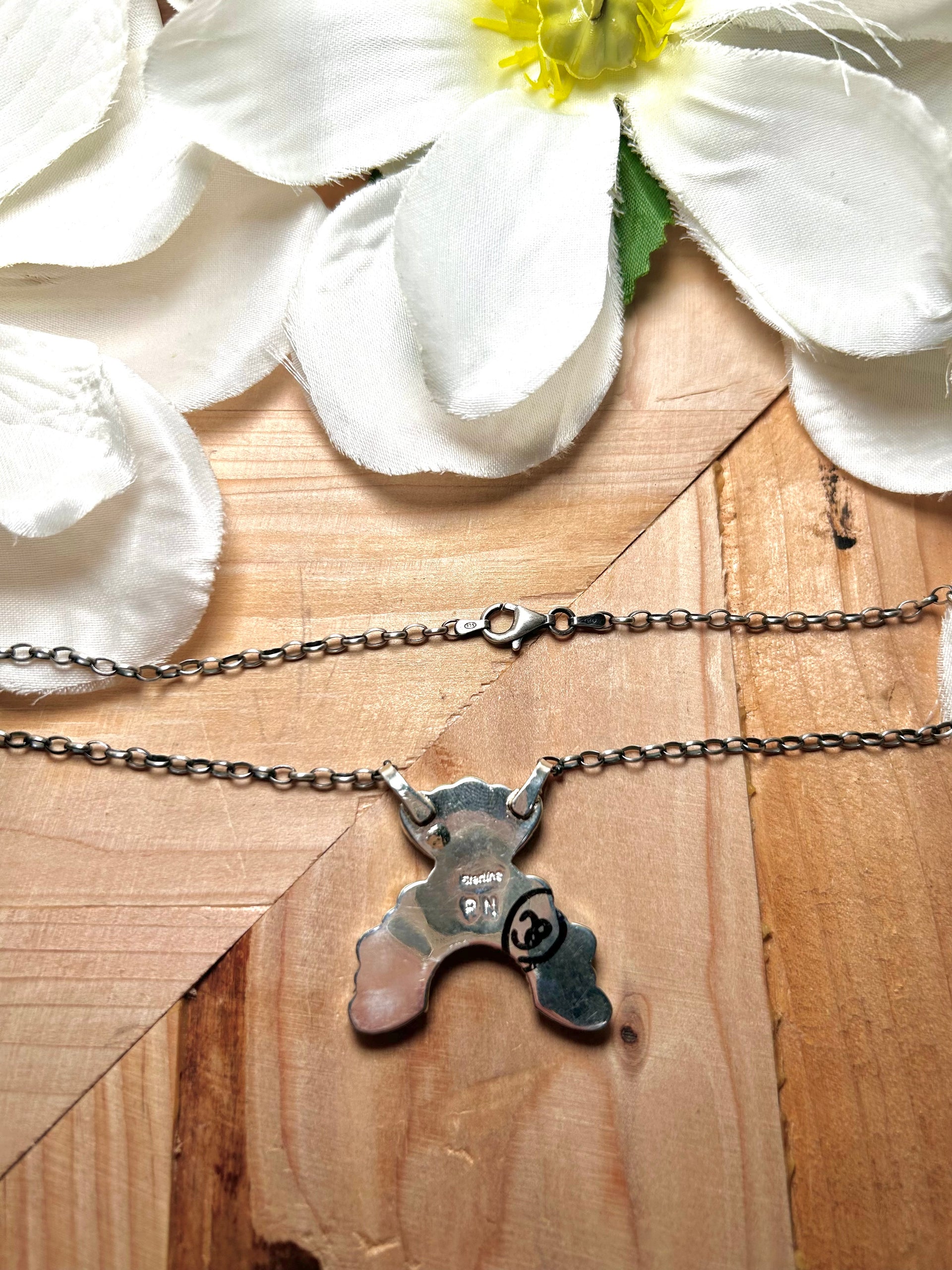 Rodney Notah Kingman Turquoise & Sterling Silver Necklace