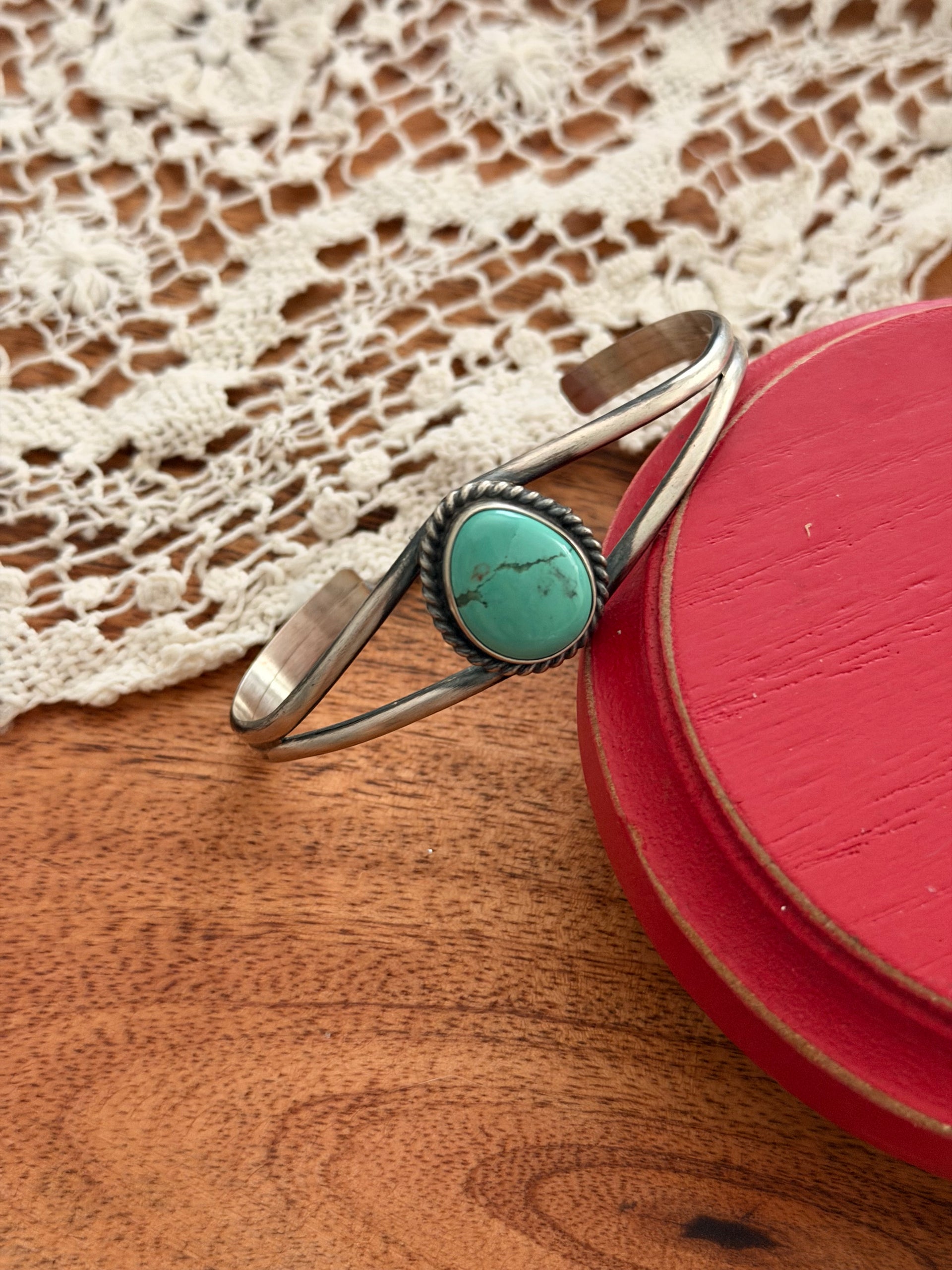 Dave Skeets Turquoise & Sterling Silver Cuff Bracelet