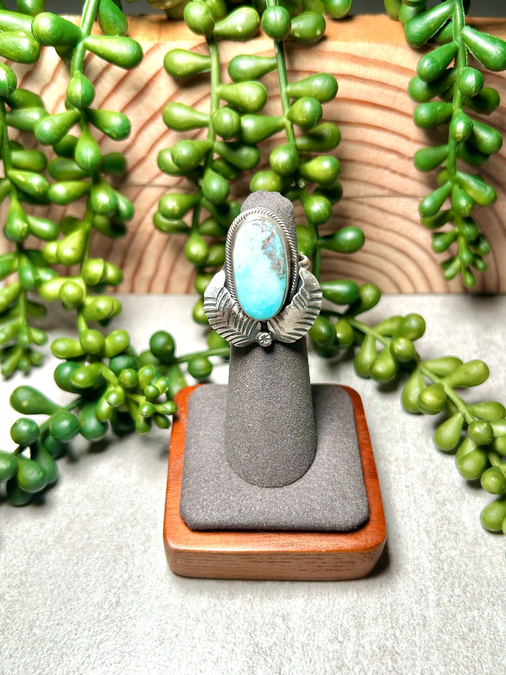 Kobe Martinez Dry Creek Turquoise& Sterling Silver Adjustable Ring