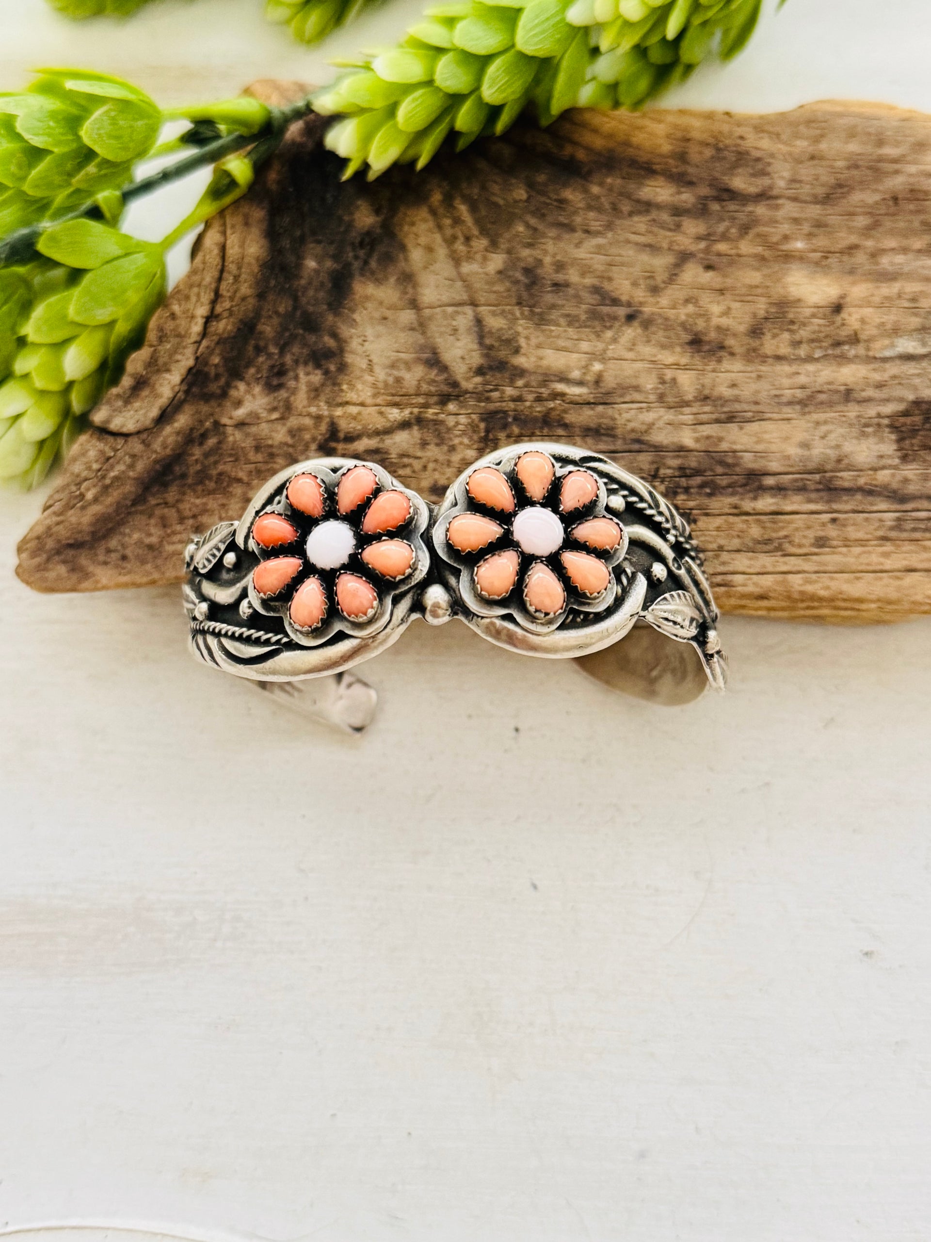 Eleanor Richards Multi Stone & Sterling Silver Cuff Bracelet