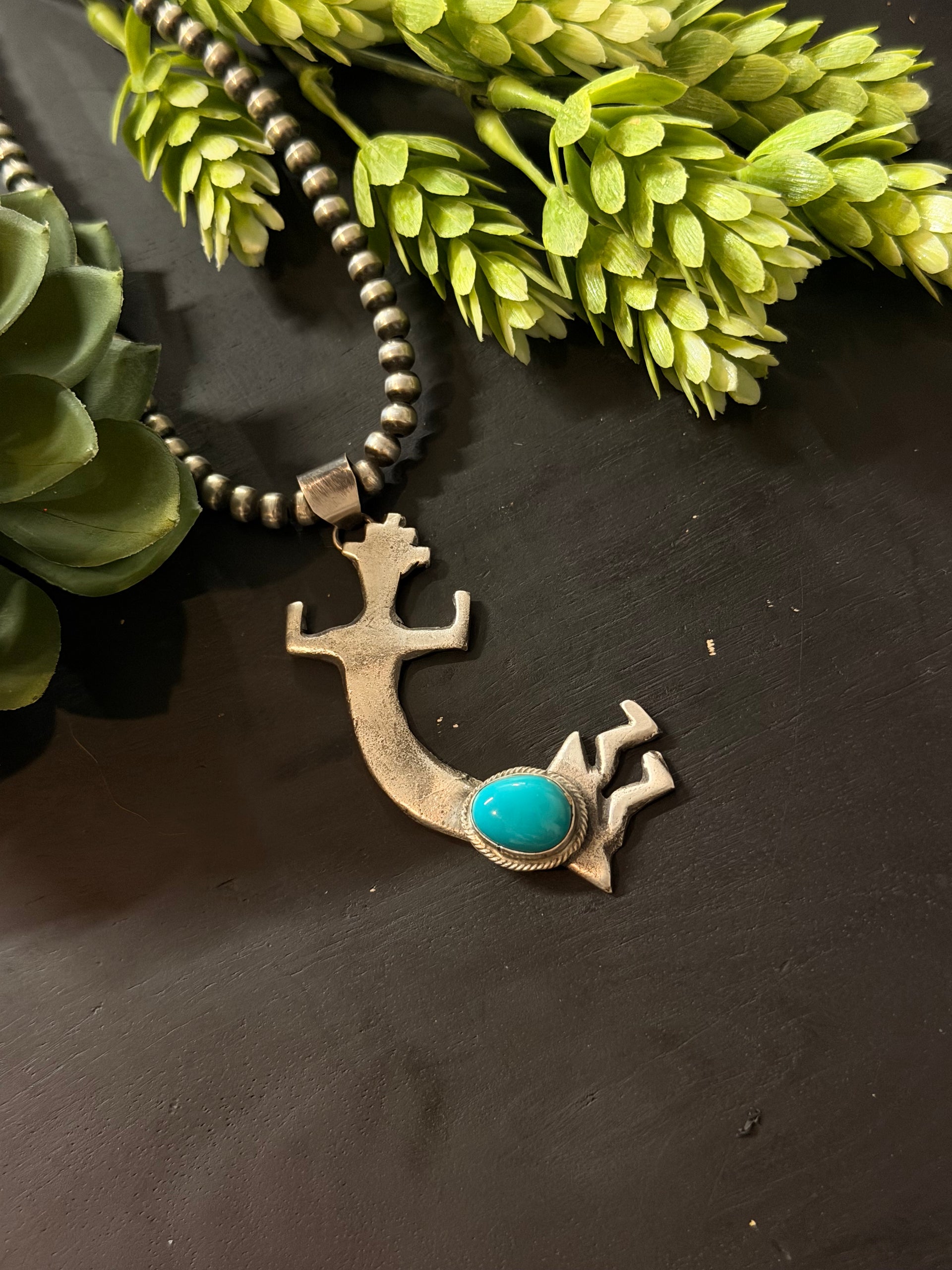 Rick Tolino Kingman Turquoise & Sterling Silver Pendant