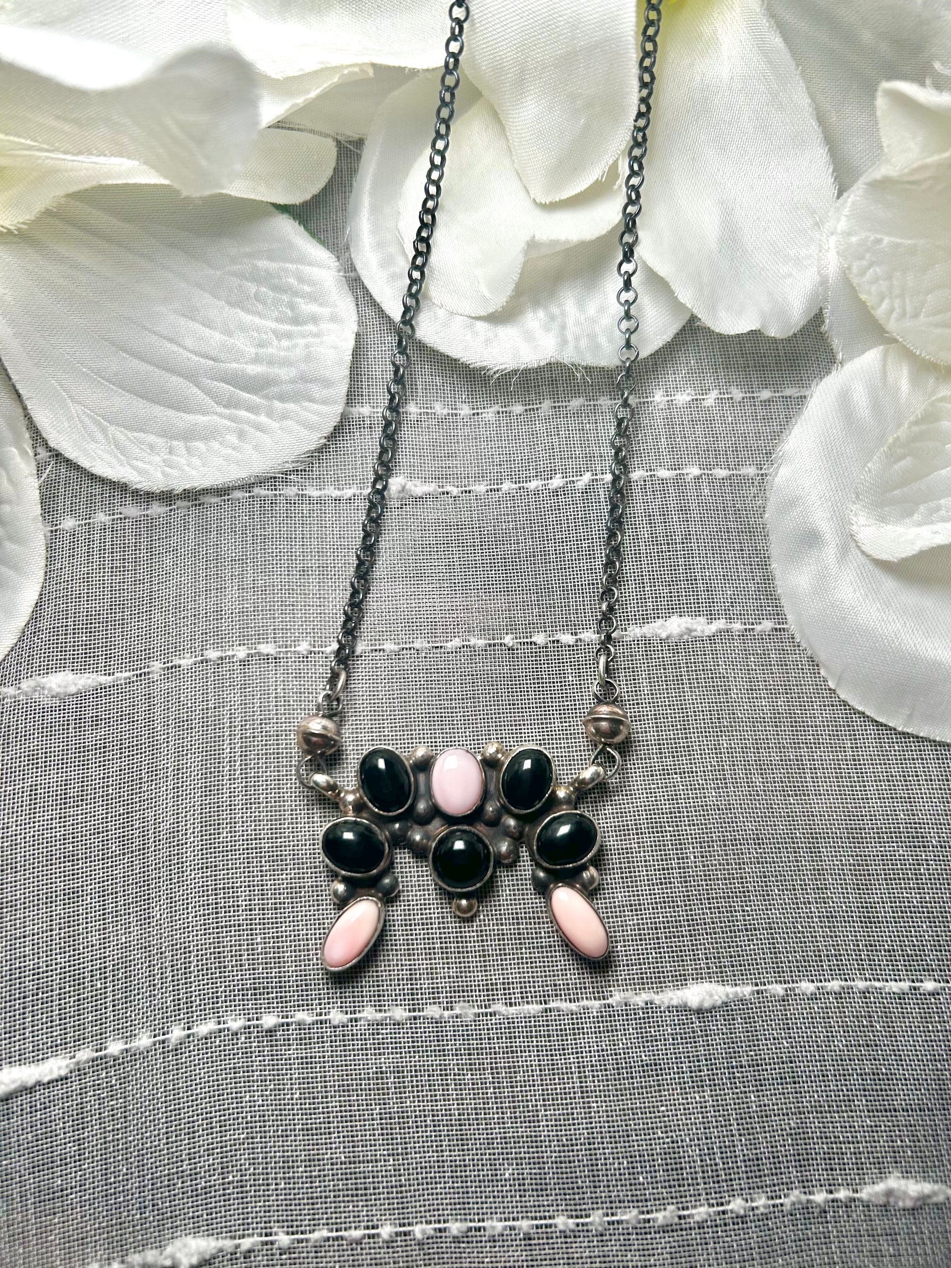 Jacqueline Silver Multi Stone & Sterling Silver Necklace