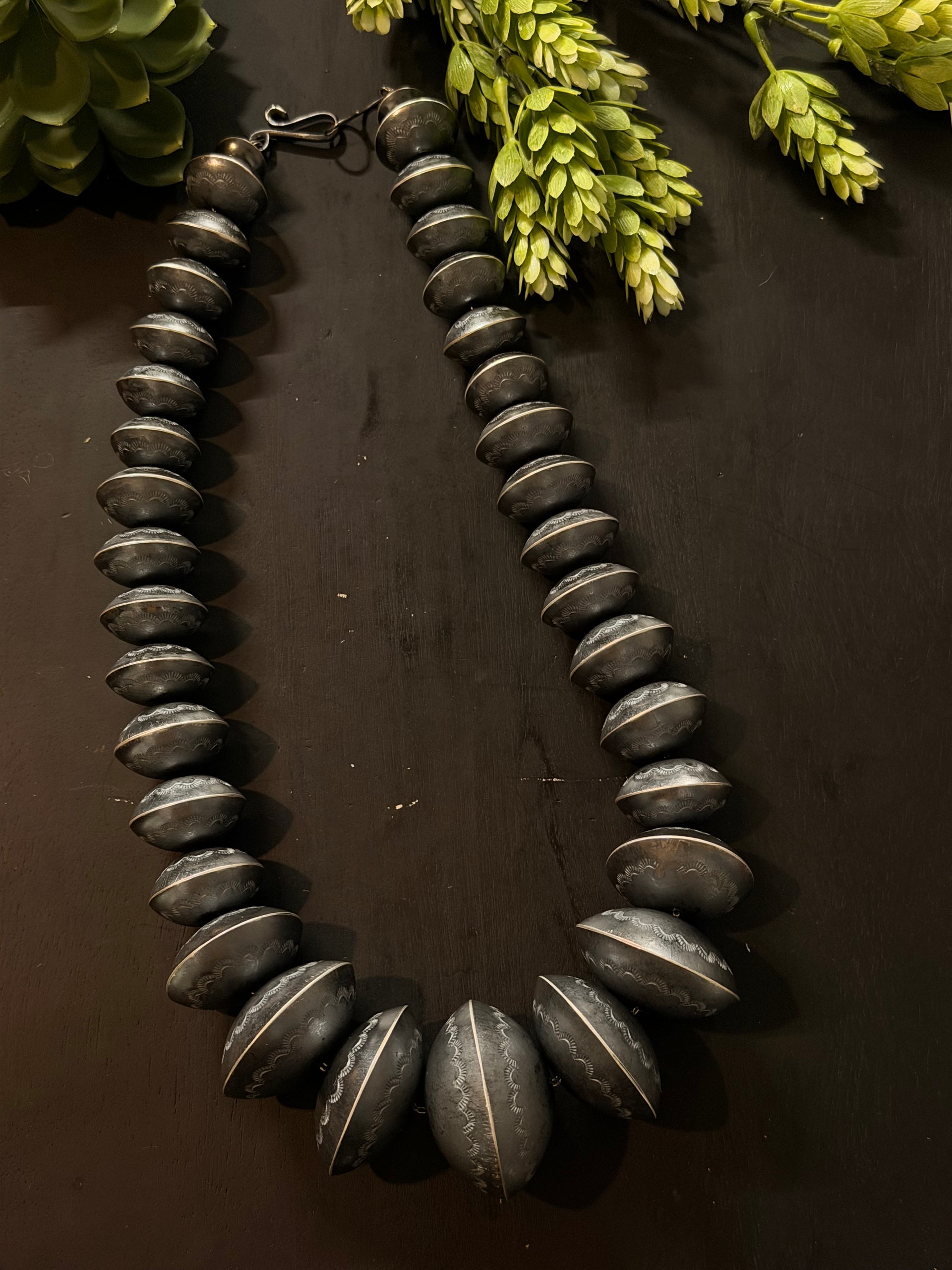 Michelle Jameson Handmade Graduated Sterling Silver Pearl Necklace