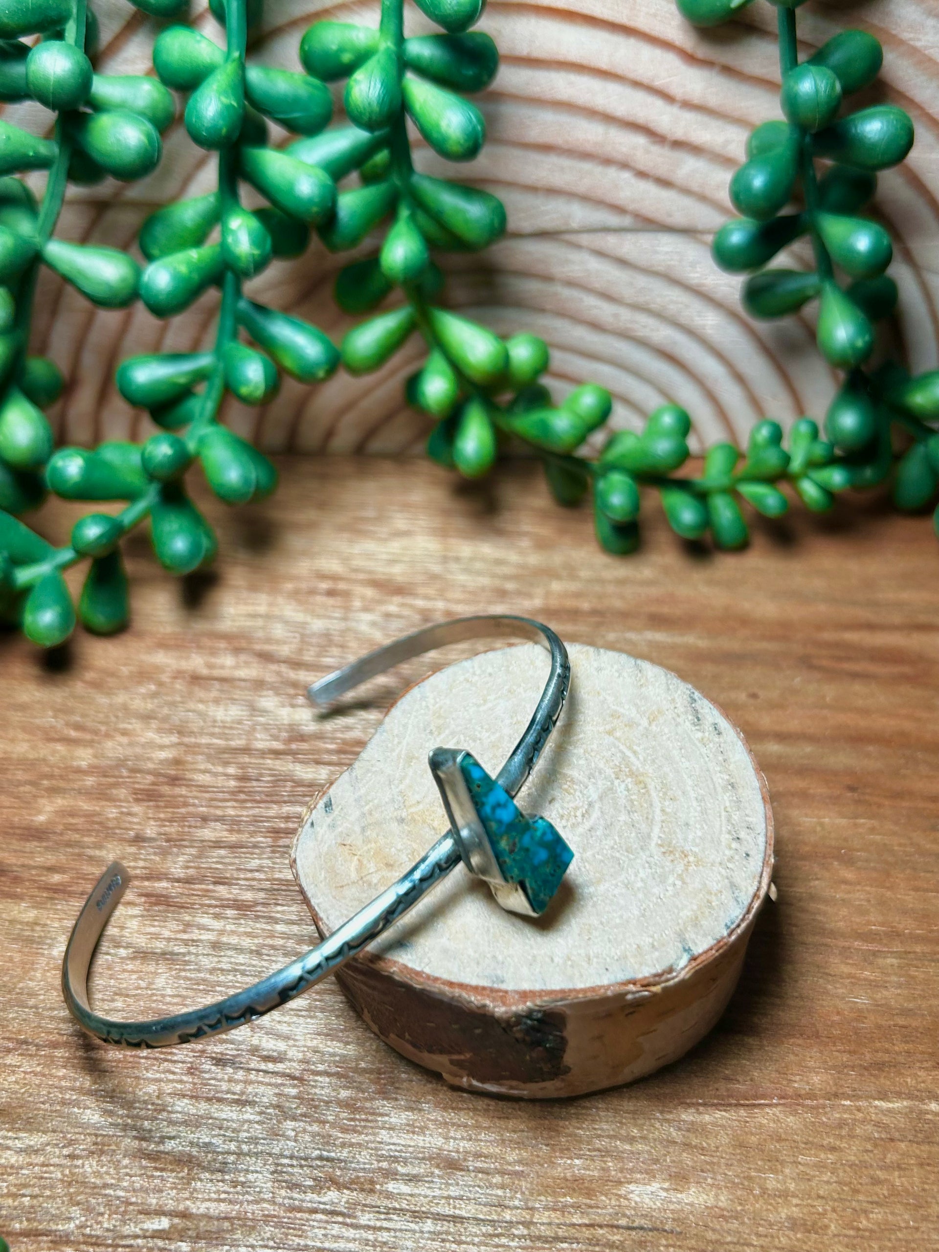 Donovan Skeets Kingman Turquoise& Sterling Silver Cuff Bracelet