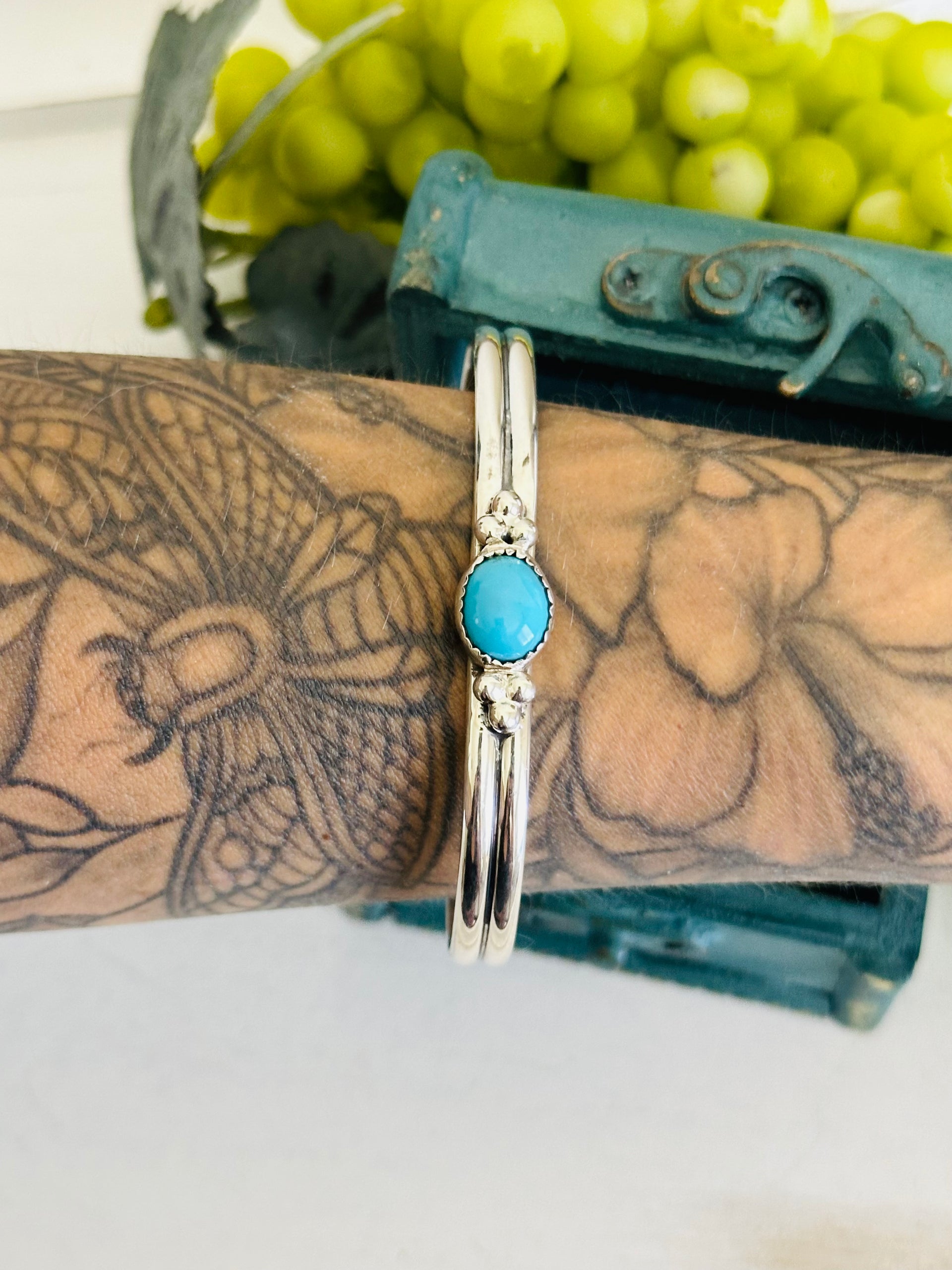 TTD “Heather” Kingman Turquoise & Sterling Silver Cuff Bracelet