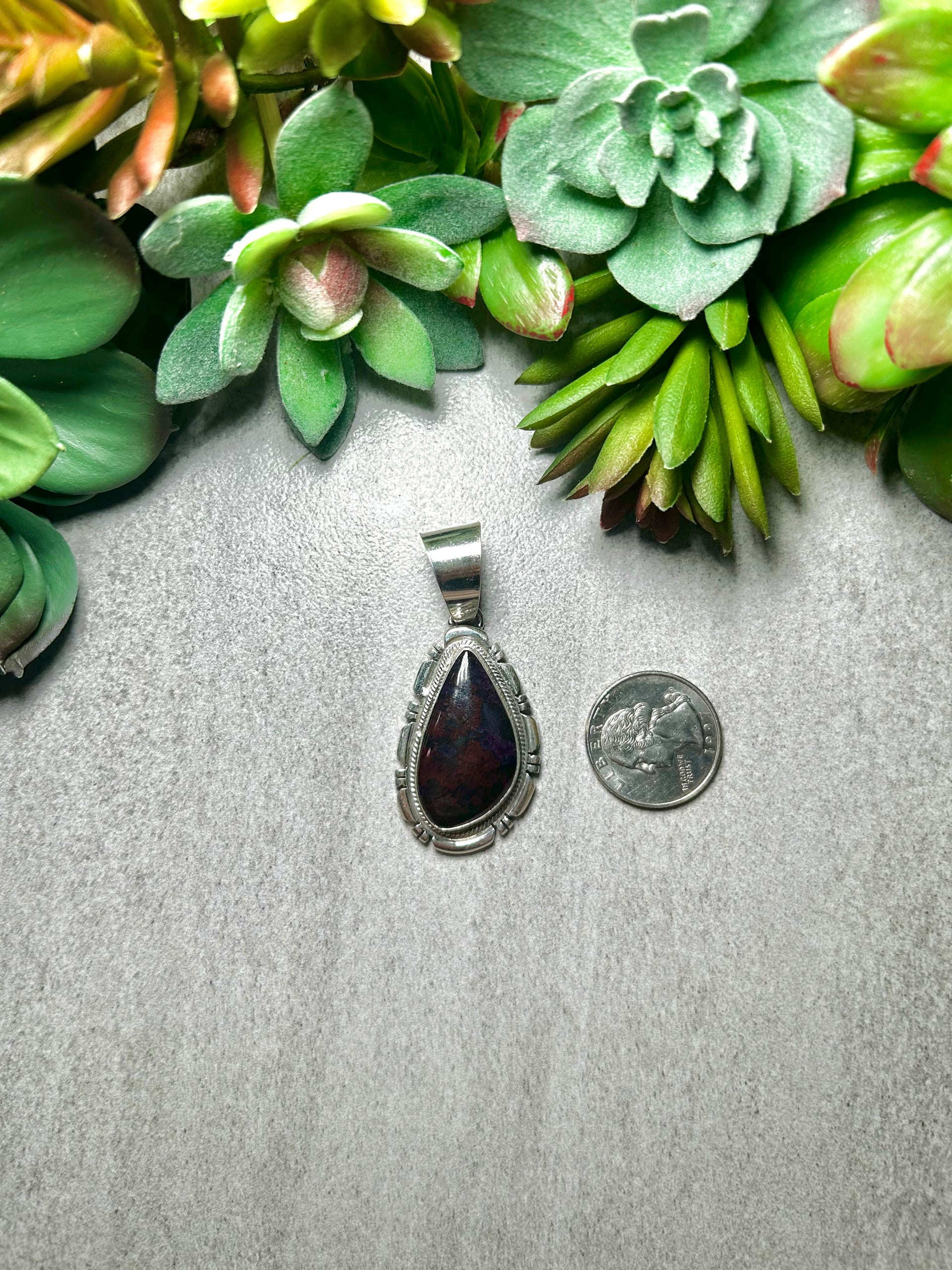 Thomas Francisco Sugilite & Sterling Silver Pendant