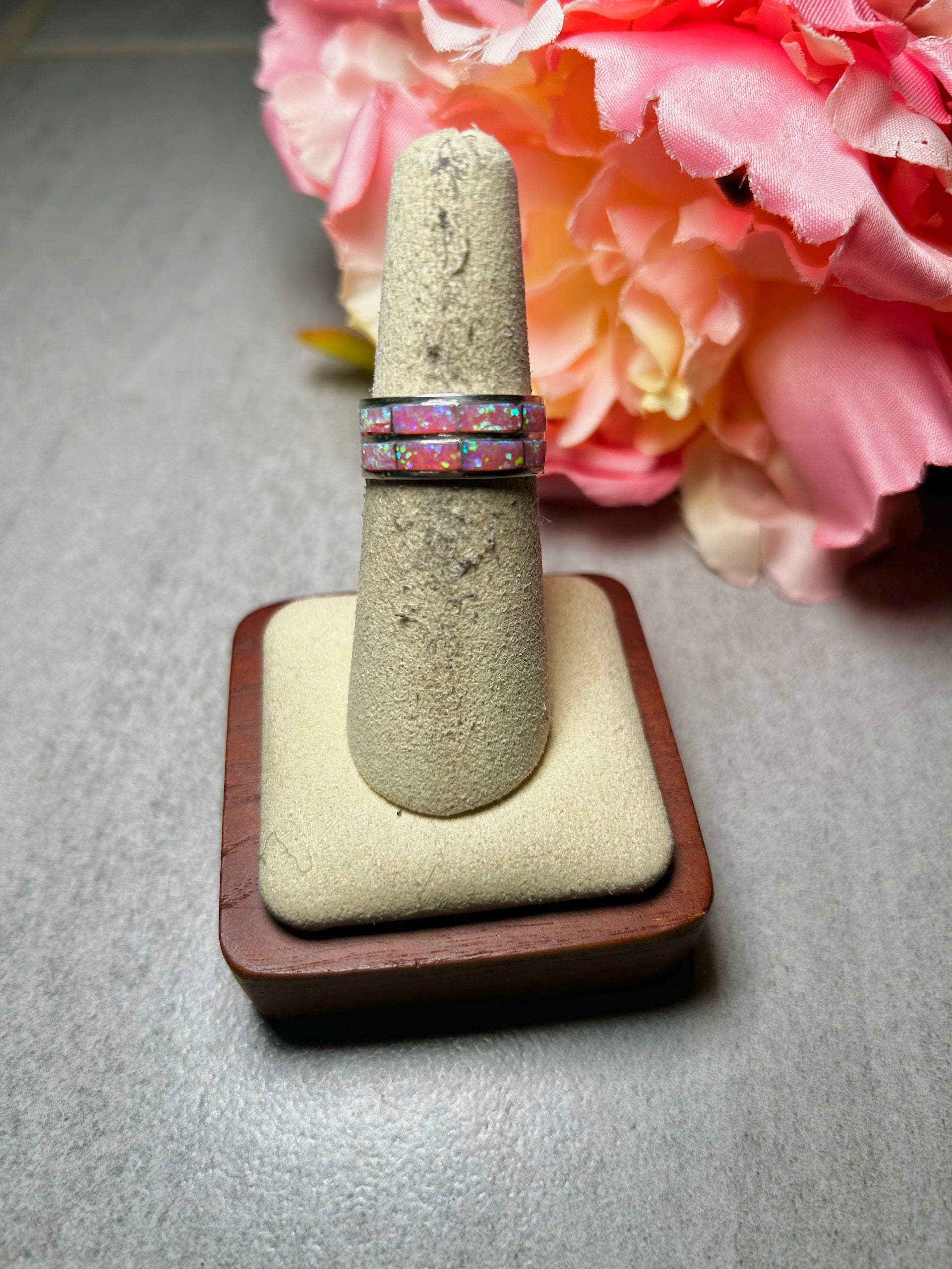 Navajo Made Opal & Sterling Silver Ring